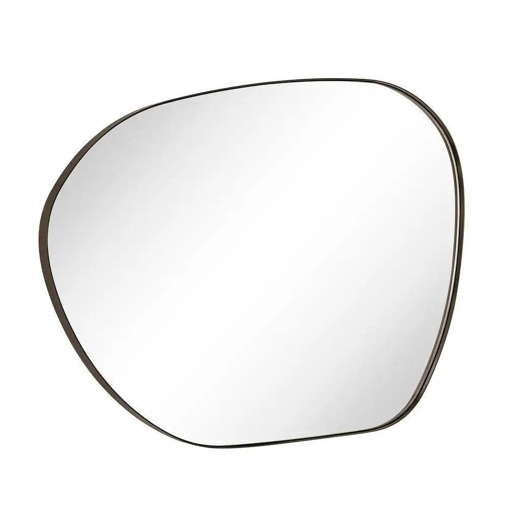 Bertlinde asymmetrical wall mirror irregular shaped mirror for living room, bathroom or entry - Rubbed Bronze