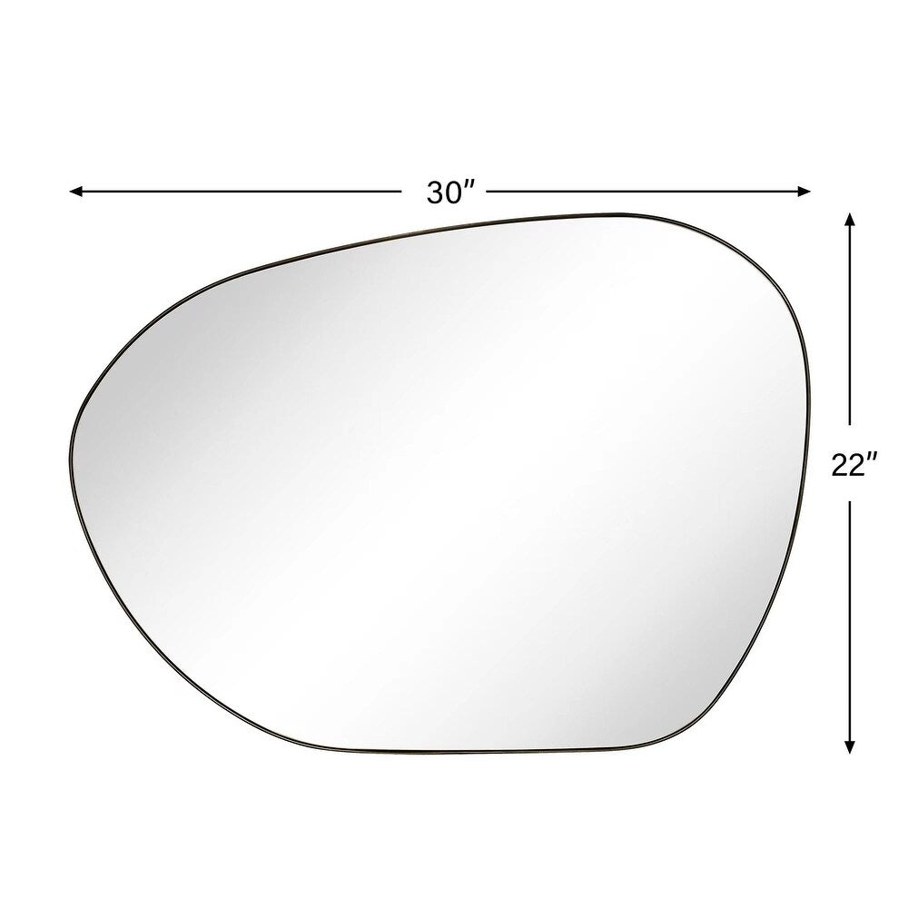 Bertlinde asymmetrical wall mirror irregular shaped mirror for living room, bathroom or entry - Rubbed Bronze