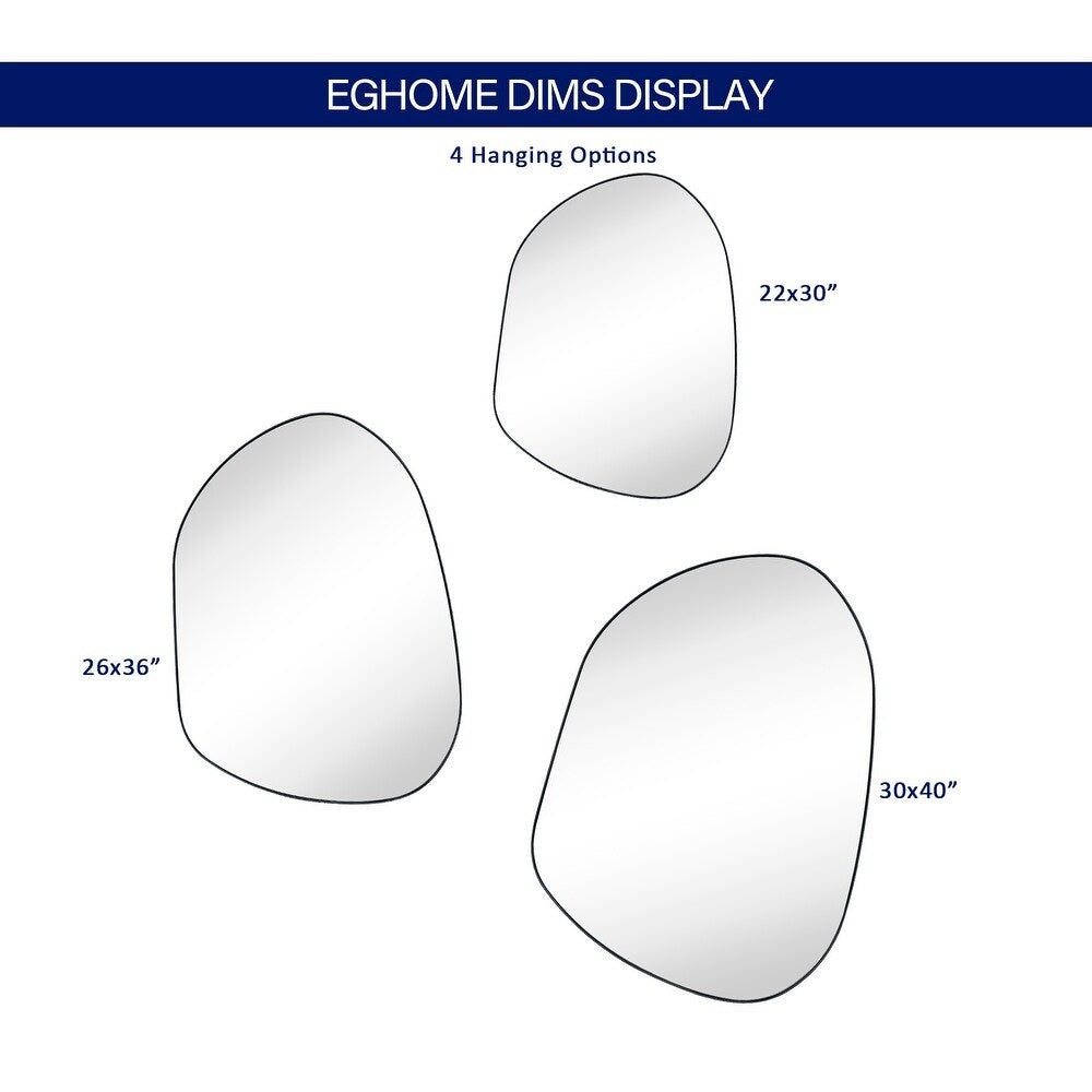 Bertlinde asymmetrical wall mirror irregular shaped mirror for living room, bathroom or entry - Rubbed Bronze