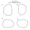 Bertlinde asymmetrical wall mirror irregular shaped mirror for living room, bathroom or entry - Rubbed Bronze