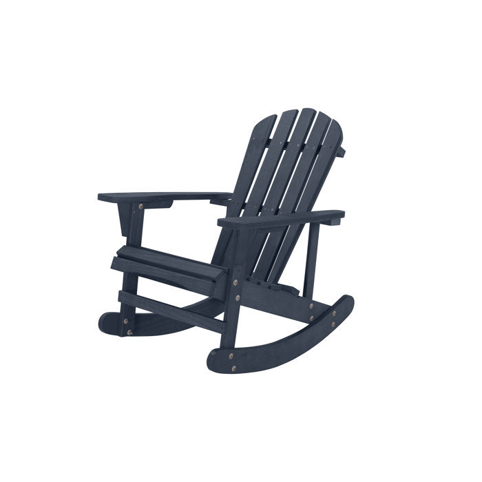 Bessy Pine Rocking Outdoor Adirondack Chair