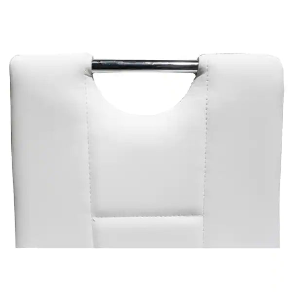 Best Master Furniture Upholstered Leather Side Chairs (Set of 2) - White