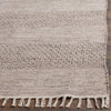 Bester Handmade Flatweave Cotton Ivory/Steel Gray Rug, Square 4'