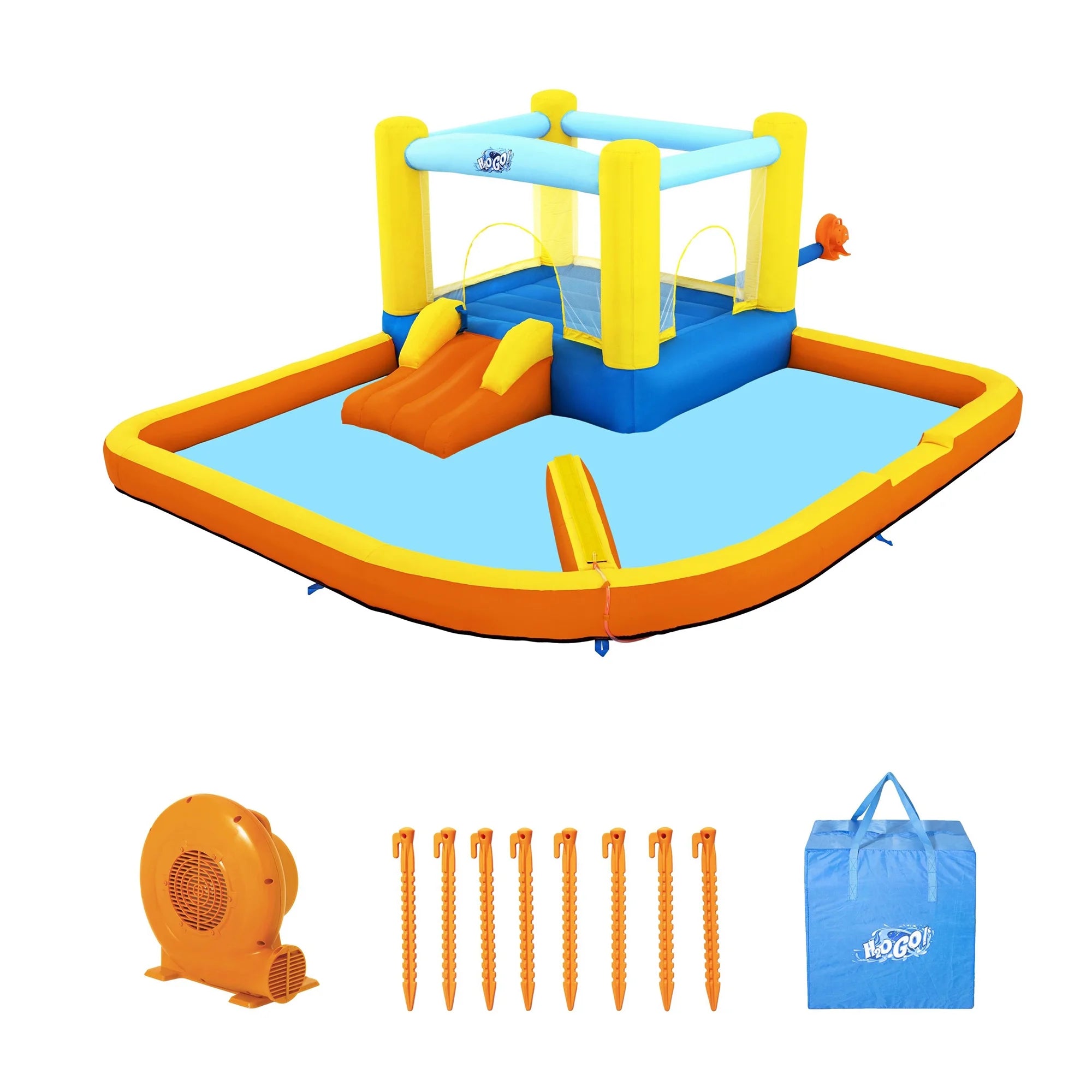 Beach Bounce House Kids Inflatable Water Park w/ Air Blower