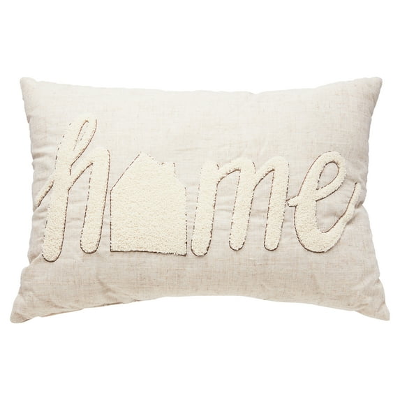 14"x20" Better Home & Gardens Home Oblong Beige Pillow Showroom Item