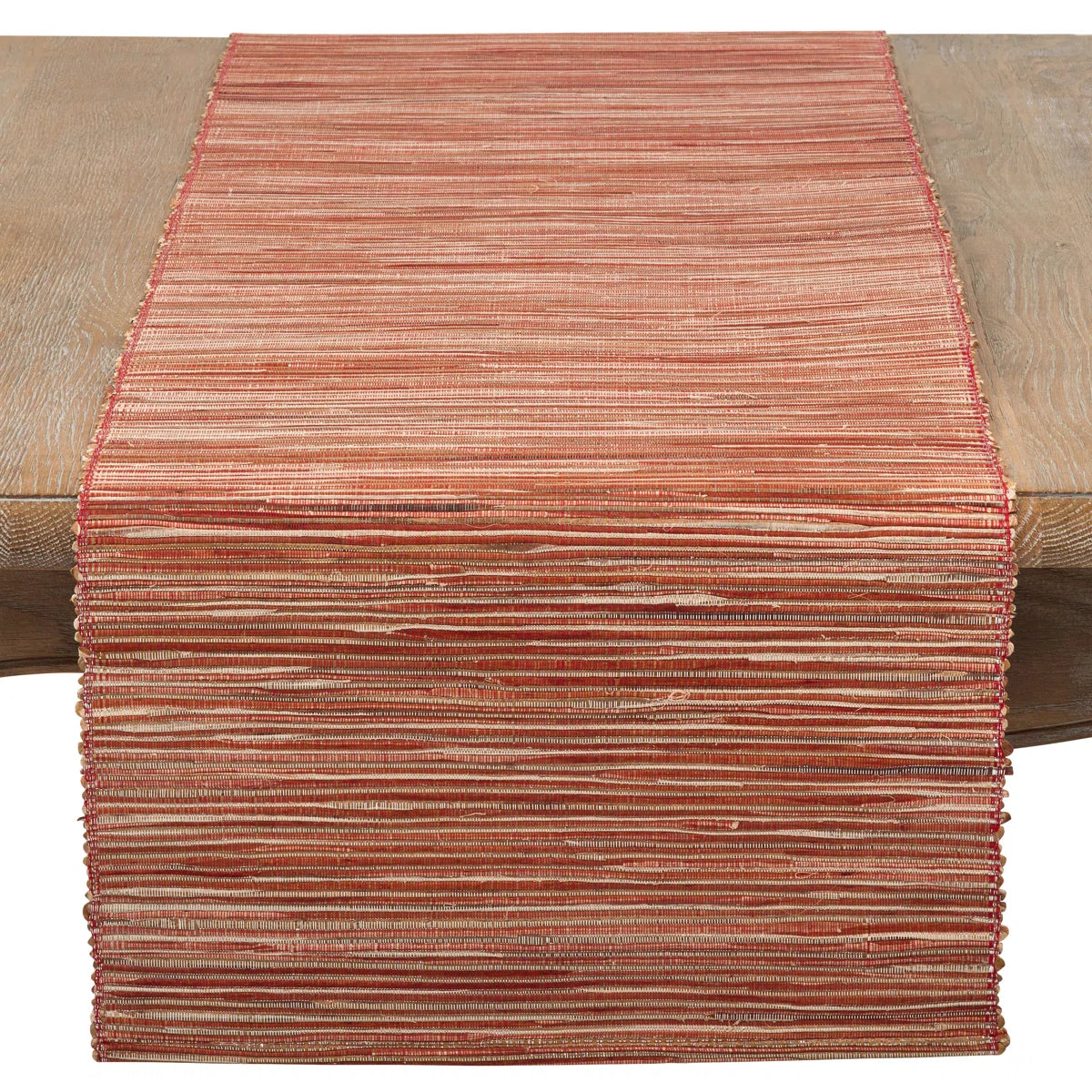 Bevis Shimmering Woven Nubby Natural Table Runner