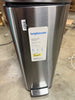 Slim Step Trash Can - Stainless Steel Kitchen Garbage Can, Indoor, Smooth Finish, Silver