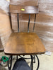 Woodsboro Adjustable Barstool Brown - Metal Frame, Wood Seat, Home Bar Furniture