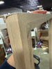 Oak and Metal Modern Floor Mirror Brown