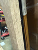 Oak and Metal Modern Floor Mirror Brown