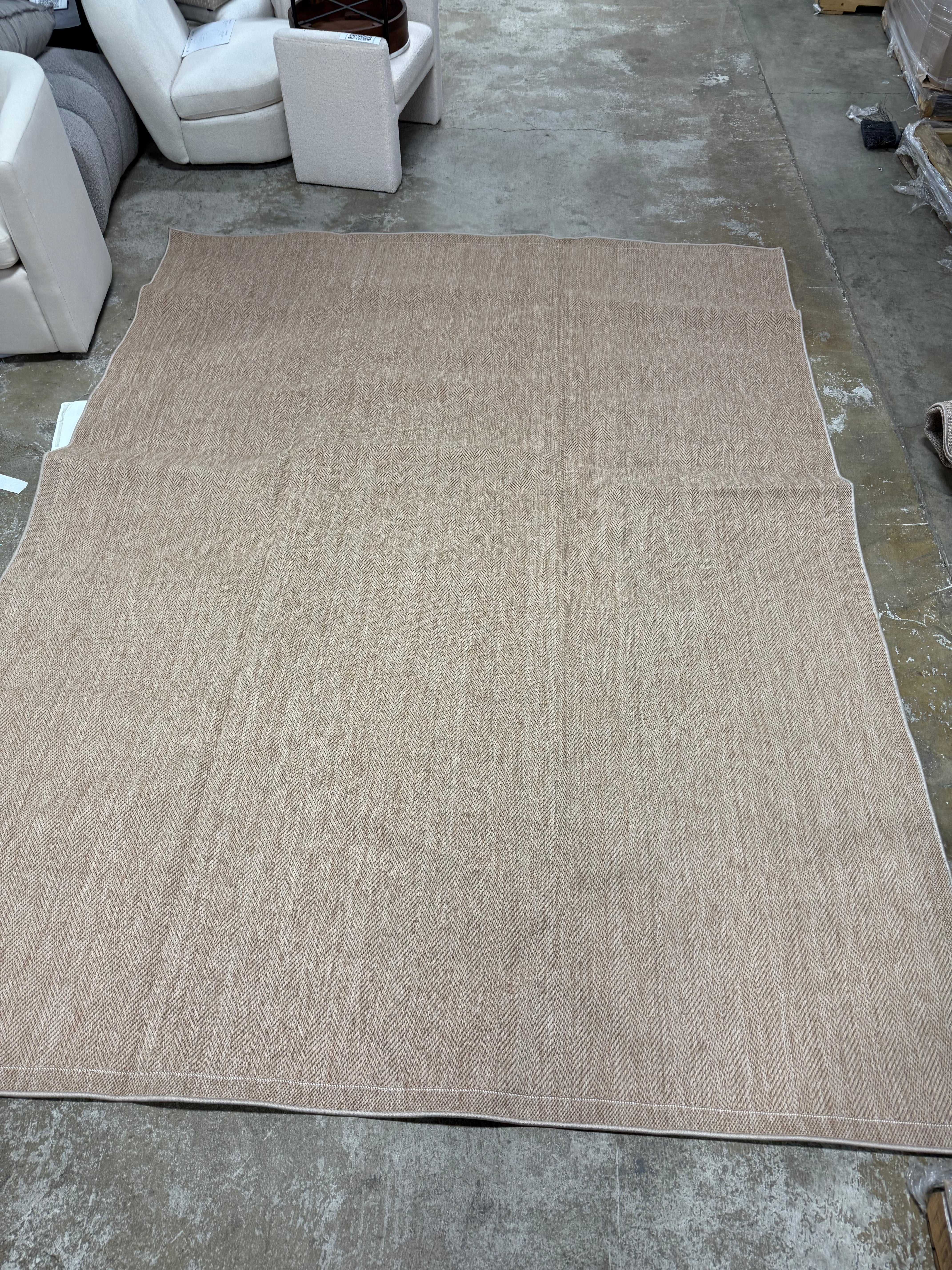 Natural Sycamore Striped Jute Area Rug - 8x10