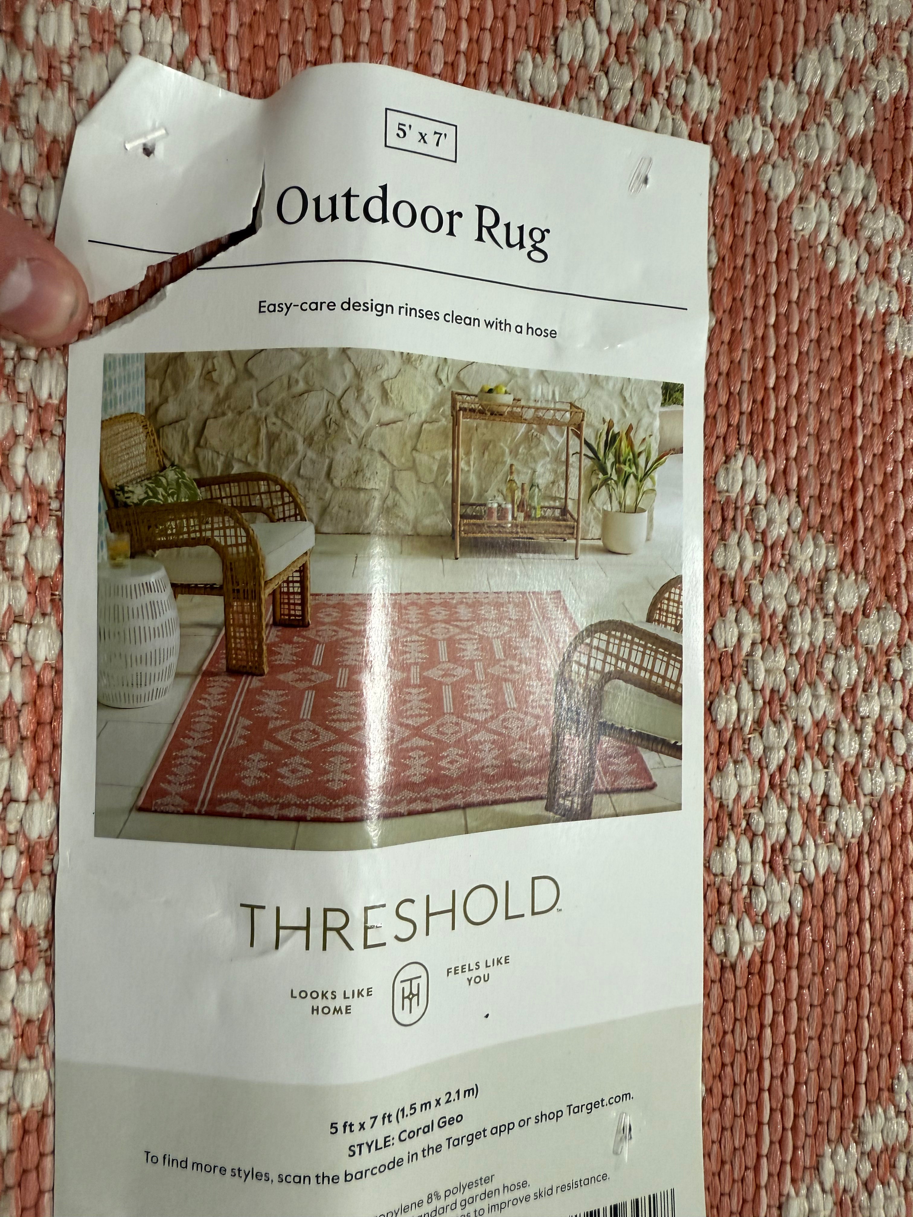 Geo Tapestry Rectangular Woven Outdoor Area Rug
