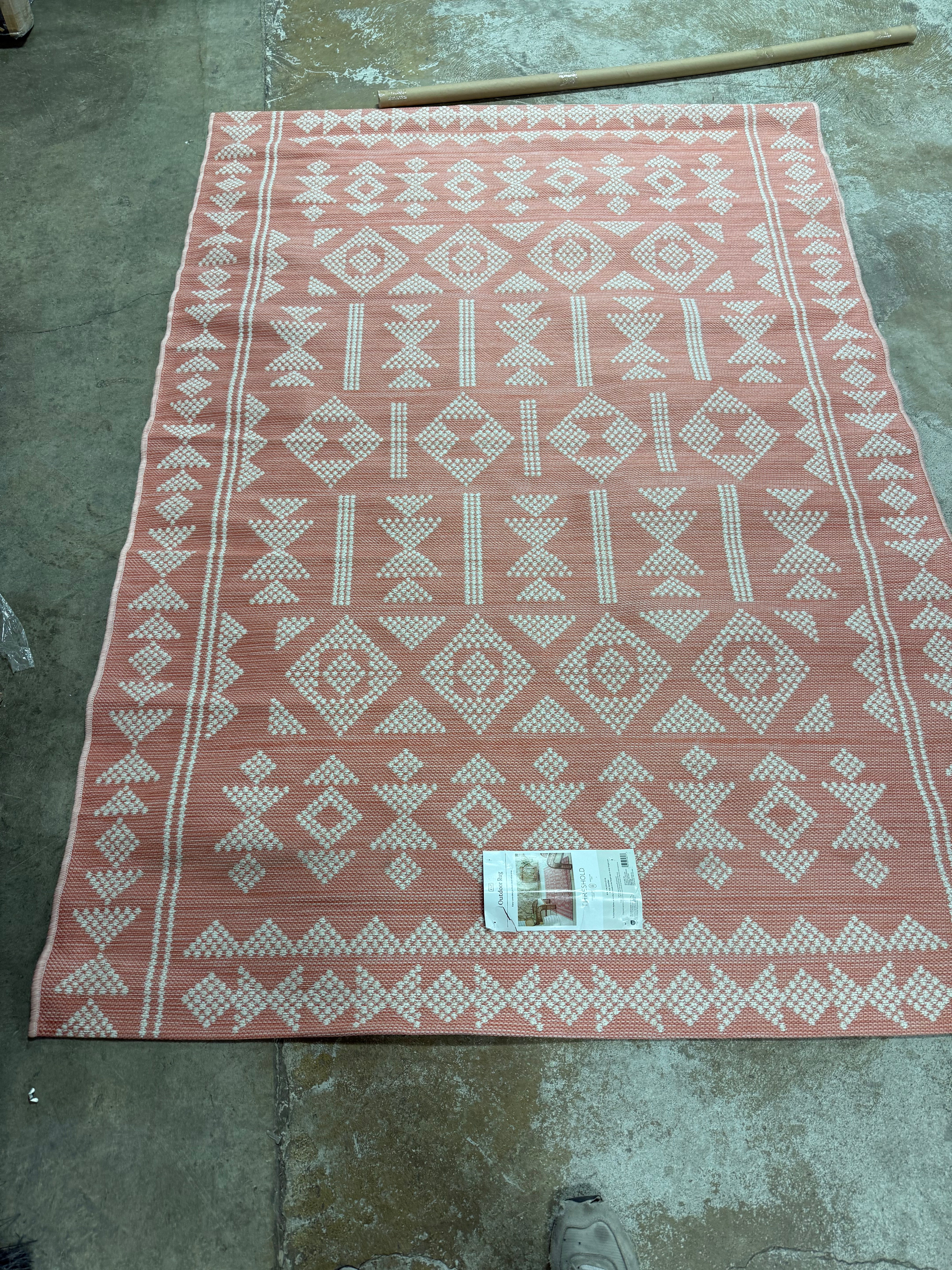 Geo Tapestry Rectangular Woven Outdoor Area Rug