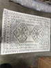 Washable Distressed Persian Accent Rug Cream 4' x 5'