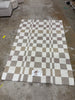 Checkered Woven Flatweave Area Rug White - 5'x7