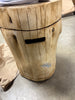 Large LP Round Outdoor Column Fire Pit Weathered/Natural Finish