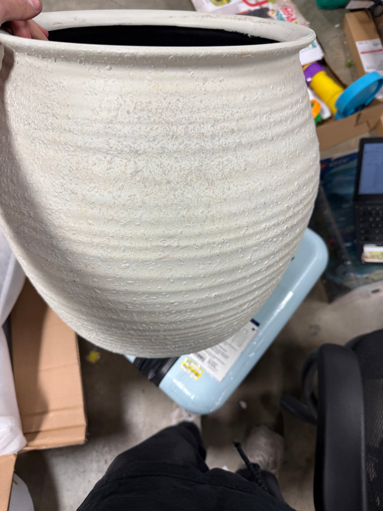 bleaching plant pots Sun Bleached Composite Indoor Outdoor Planter Pot Cream – Salvage & Co Indy