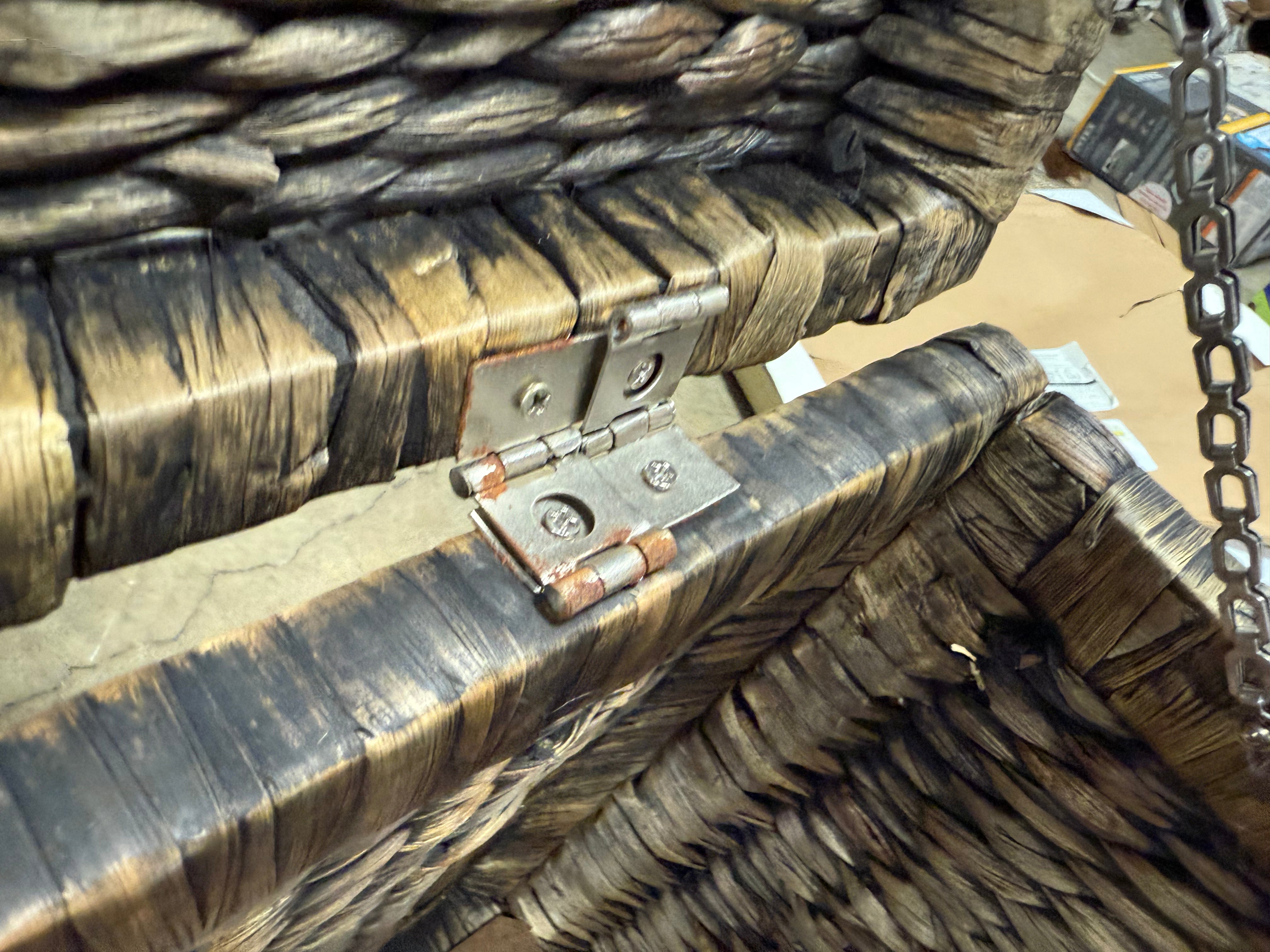 Rattan Wicker Trunk: Vintage Boho Storage Chest, No Assembly Required