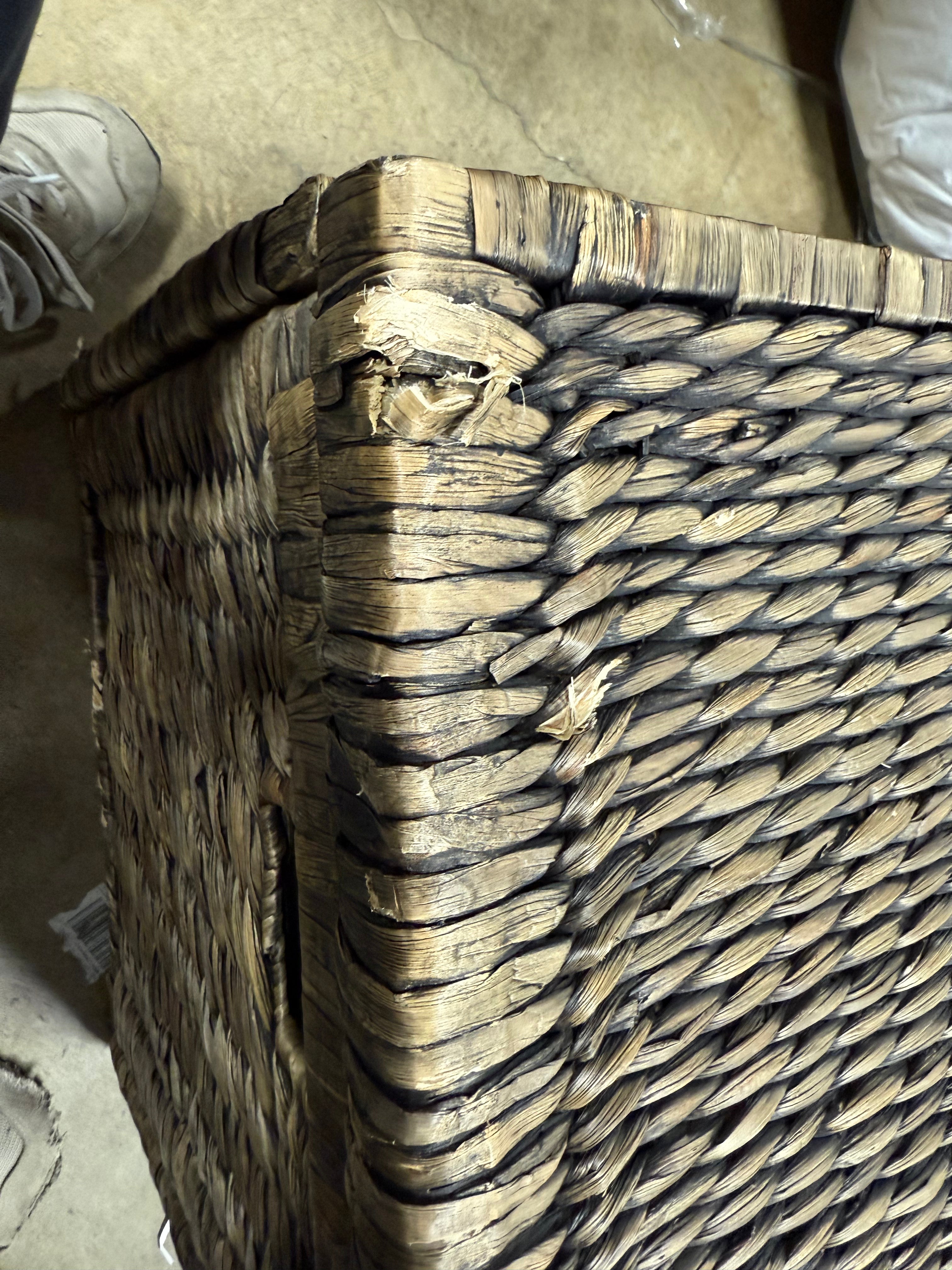 Rattan Wicker Trunk: Vintage Boho Storage Chest, No Assembly Required