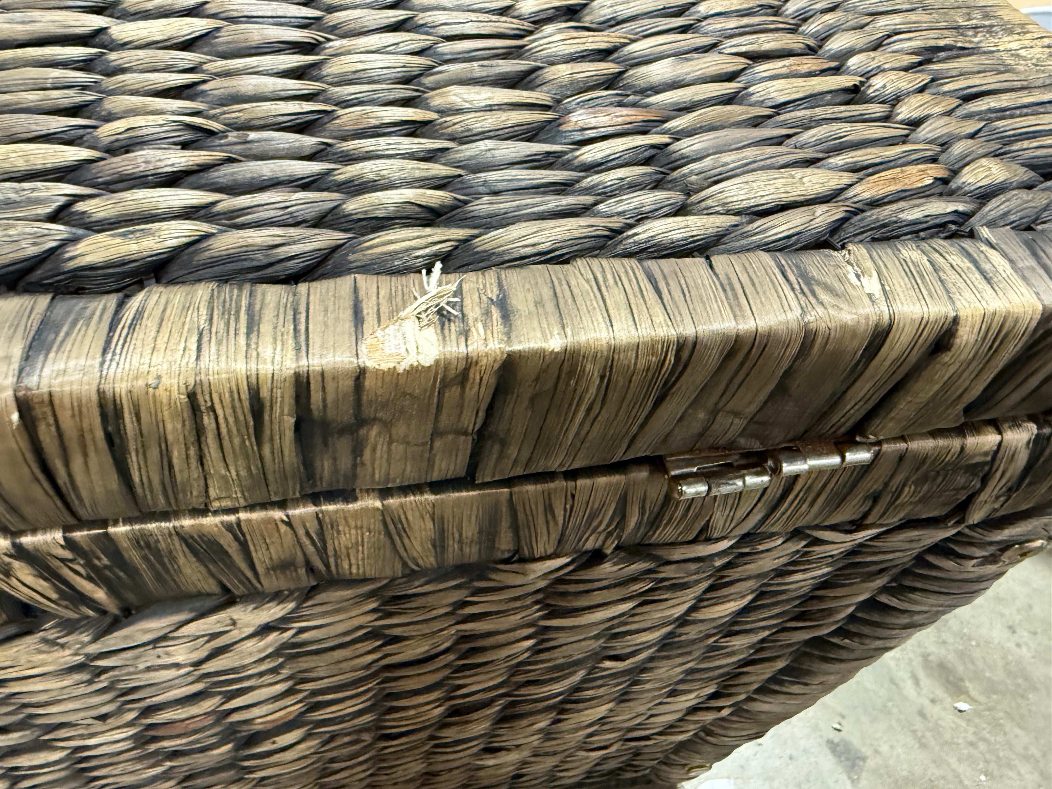 Rattan Wicker Trunk: Vintage Boho Storage Chest, No Assembly Required