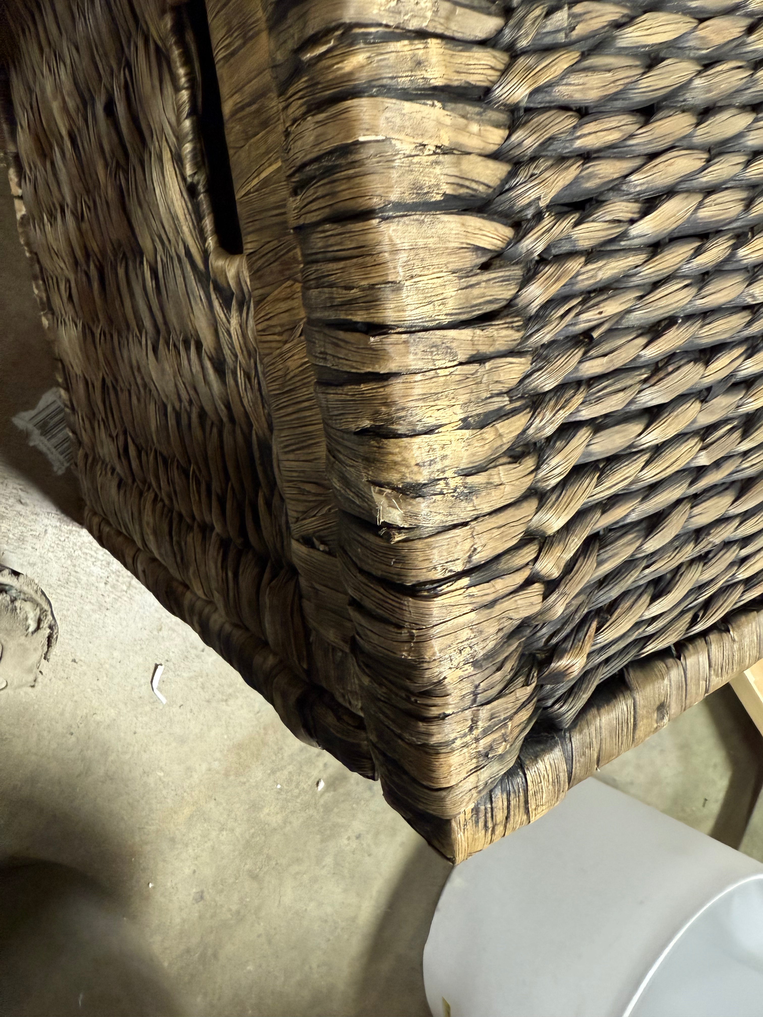 Rattan Wicker Trunk: Vintage Boho Storage Chest, No Assembly Required