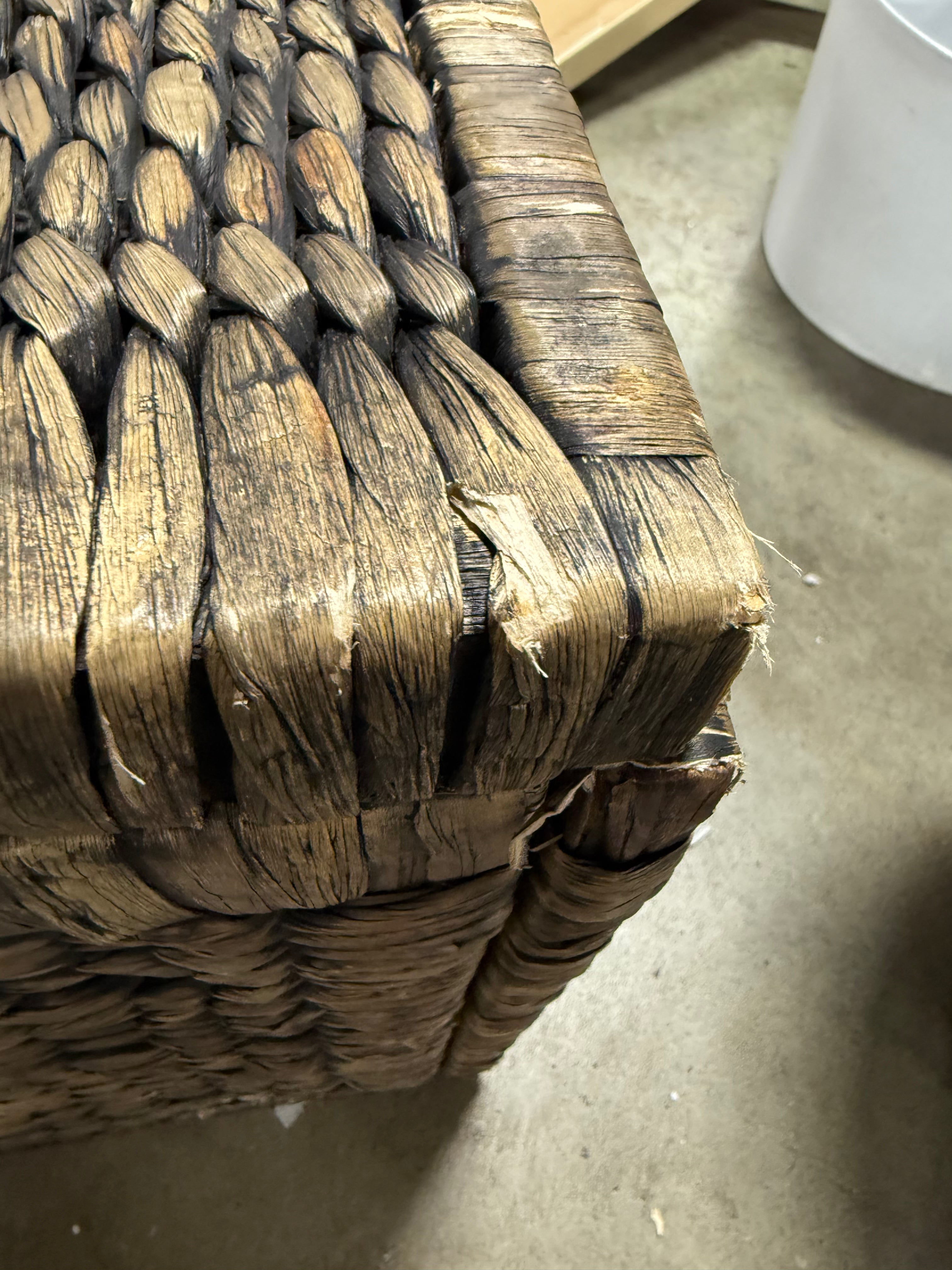 Rattan Wicker Trunk: Vintage Boho Storage Chest, No Assembly Required