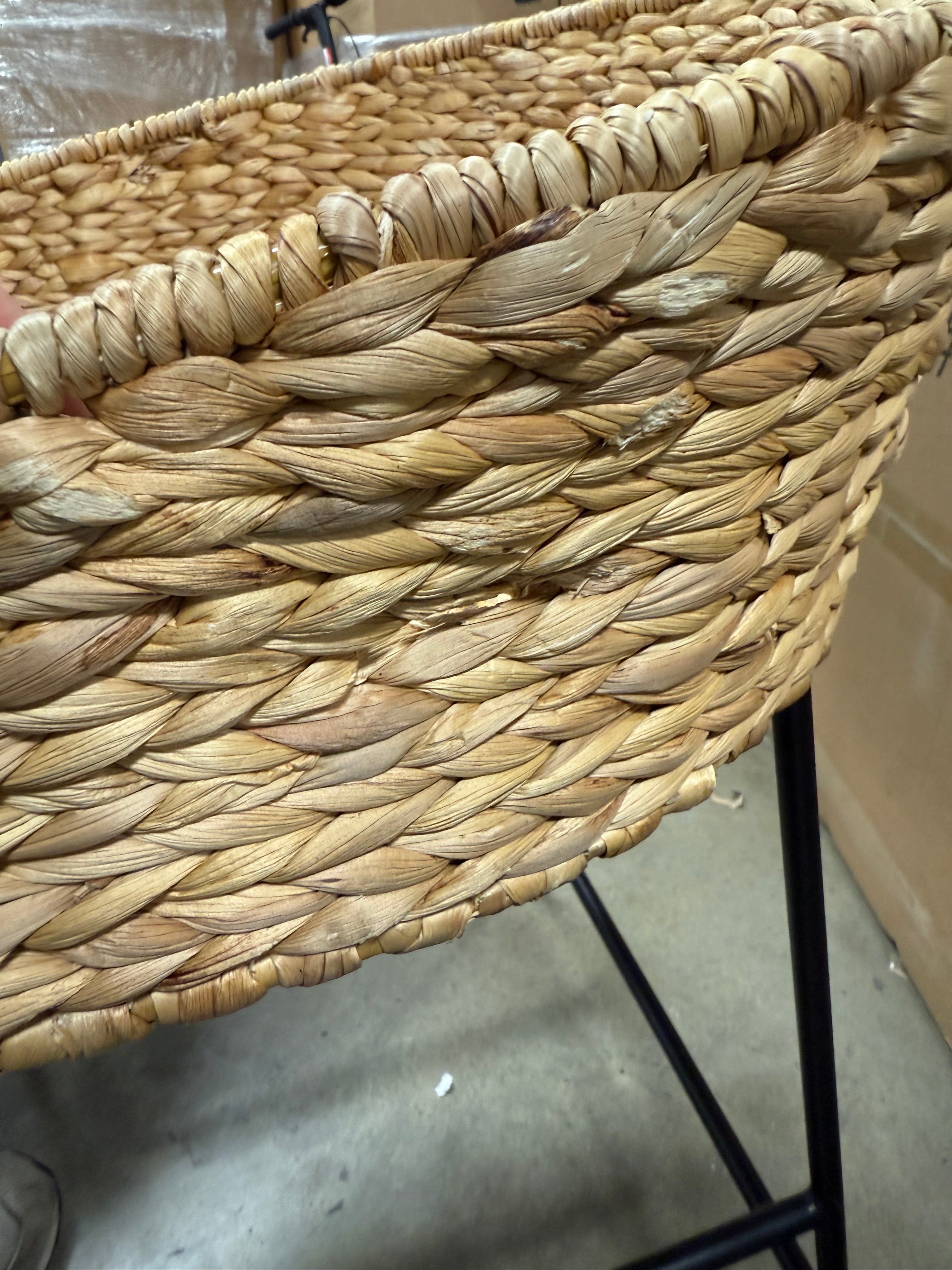 Landis Woven Backed Counter Height Barstool with Cushion