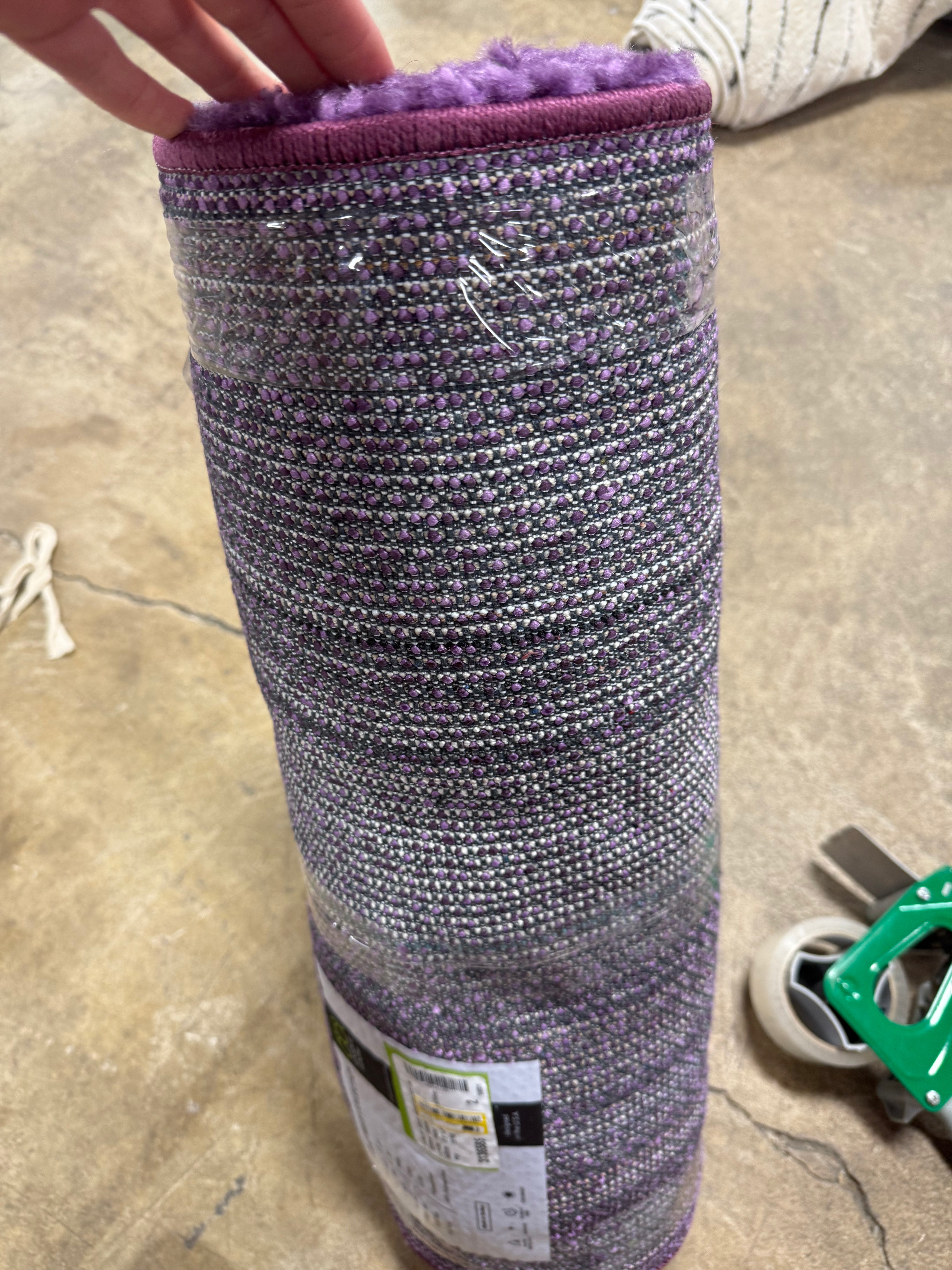 Unique Loom Solid Shag Collection Area Rug (2' 2" x 6' 7" Runner, Purple)