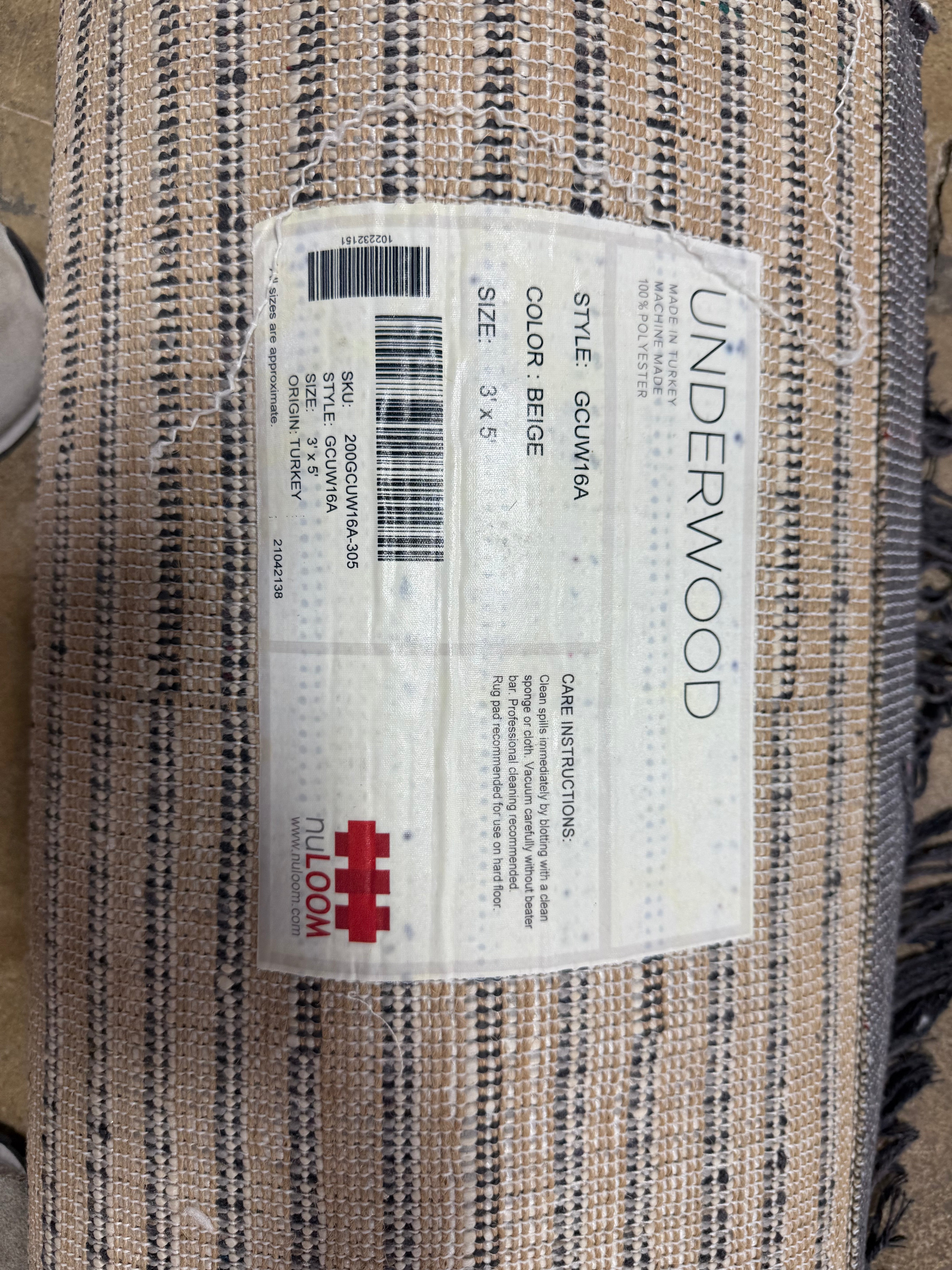 Morgan Contemporary Shag Fringe Area Rug, 3x5