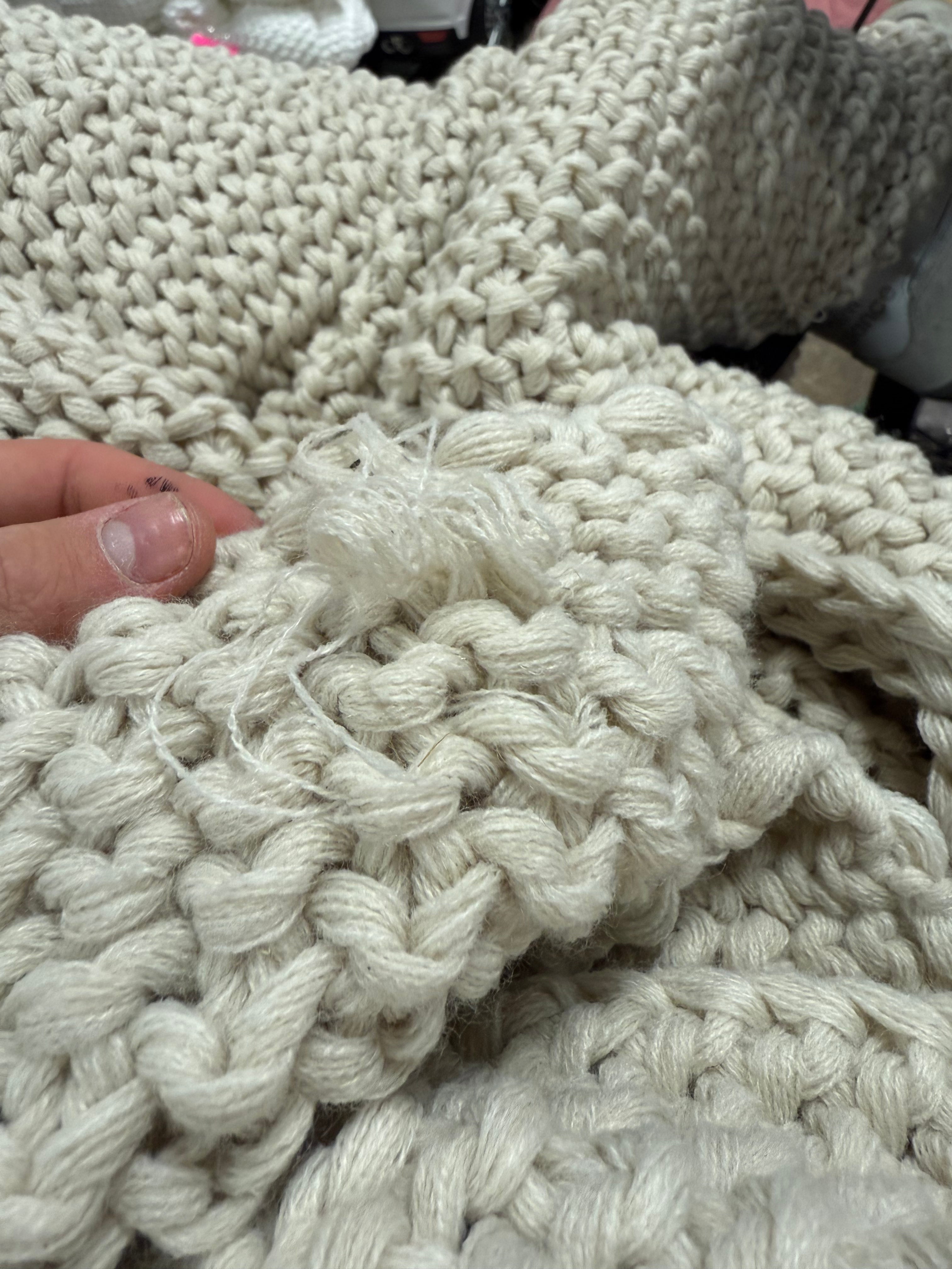 Chunky Knit Bed Blanket Full/Queen