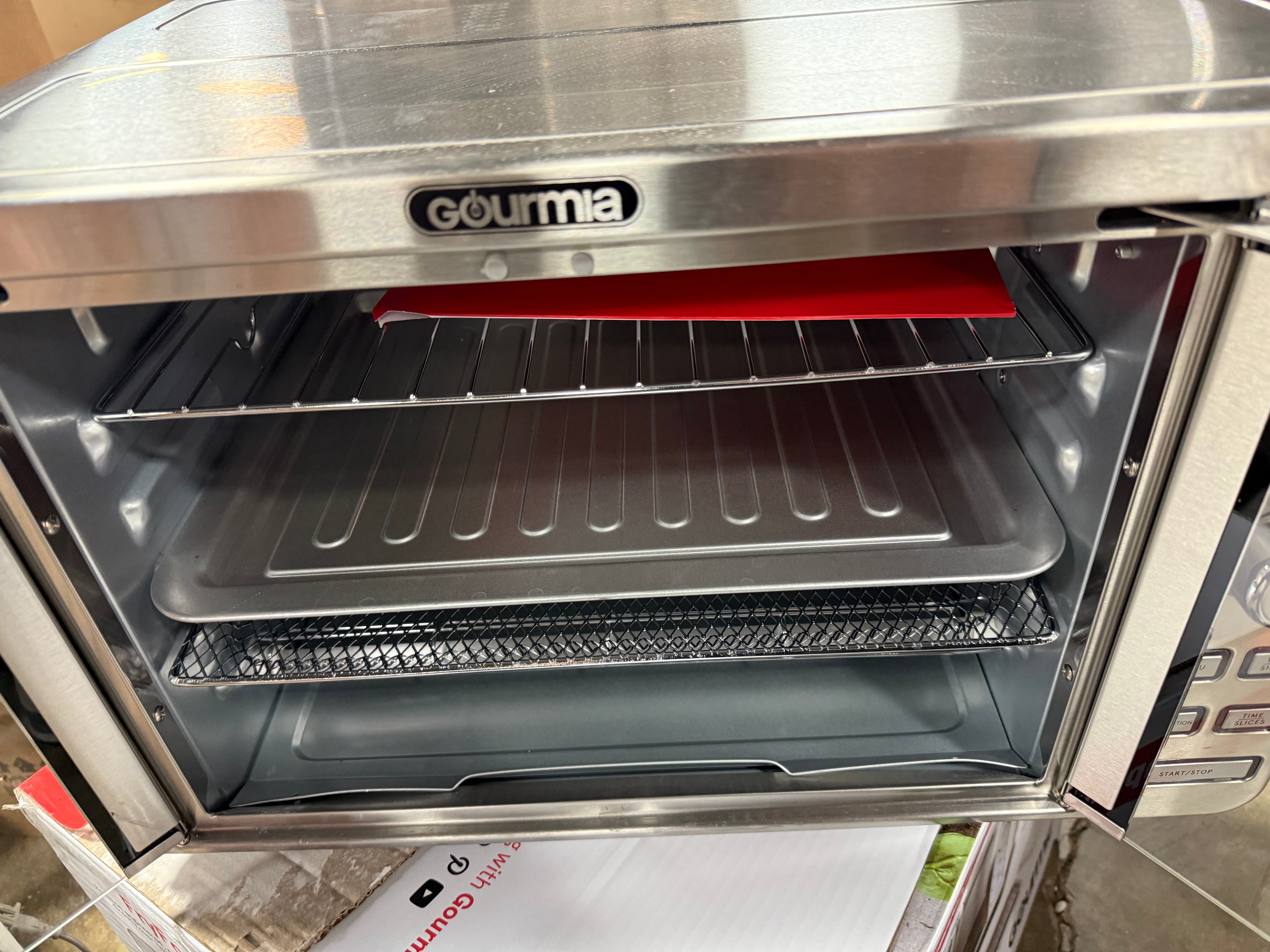 9-Slice Digital Air Fryer Oven with 14 One-Touch Cooking Functions and Auto French Doors: Convection Toaster Oven
