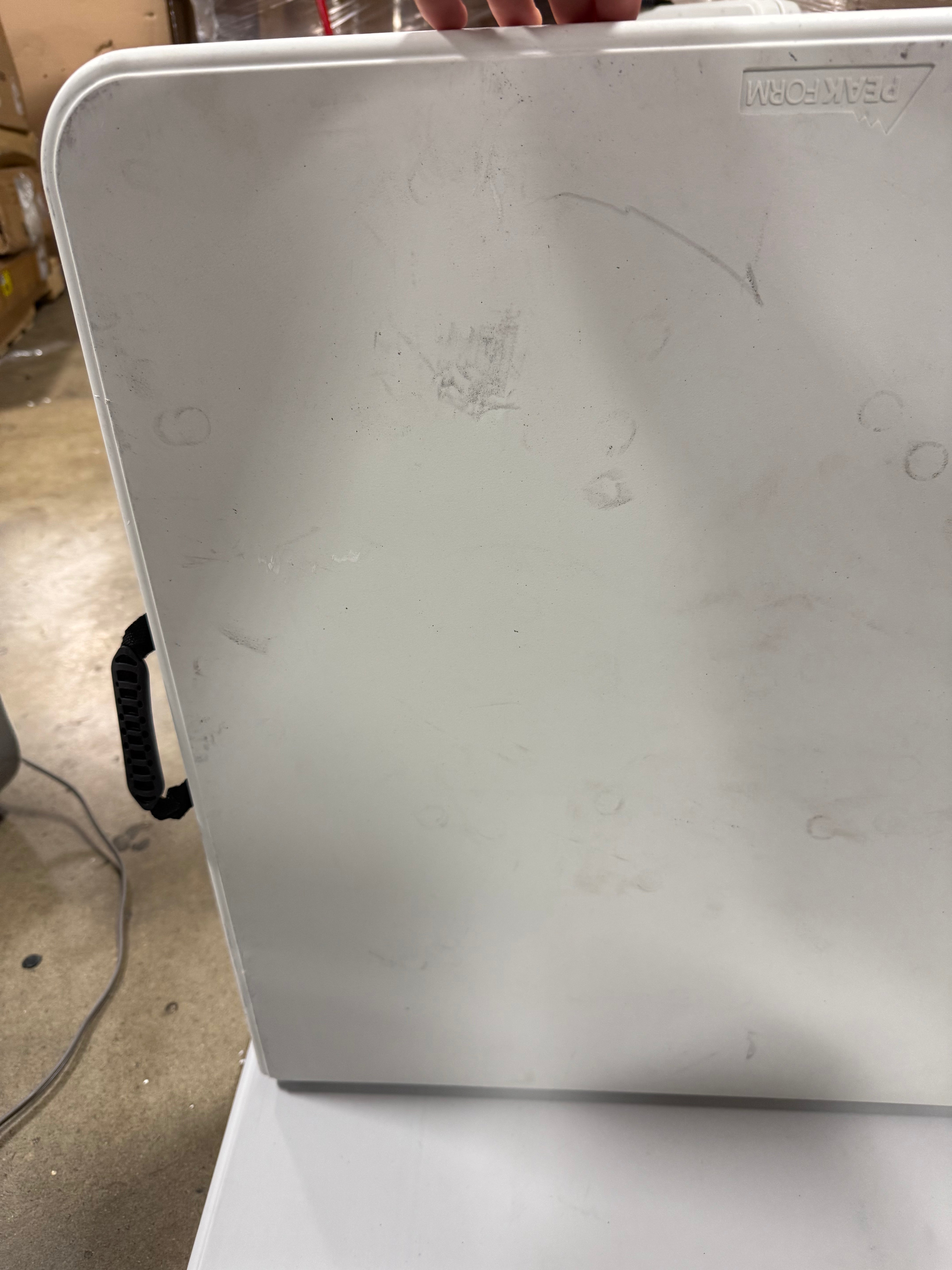 Adjustable Height Folding Table Off-White