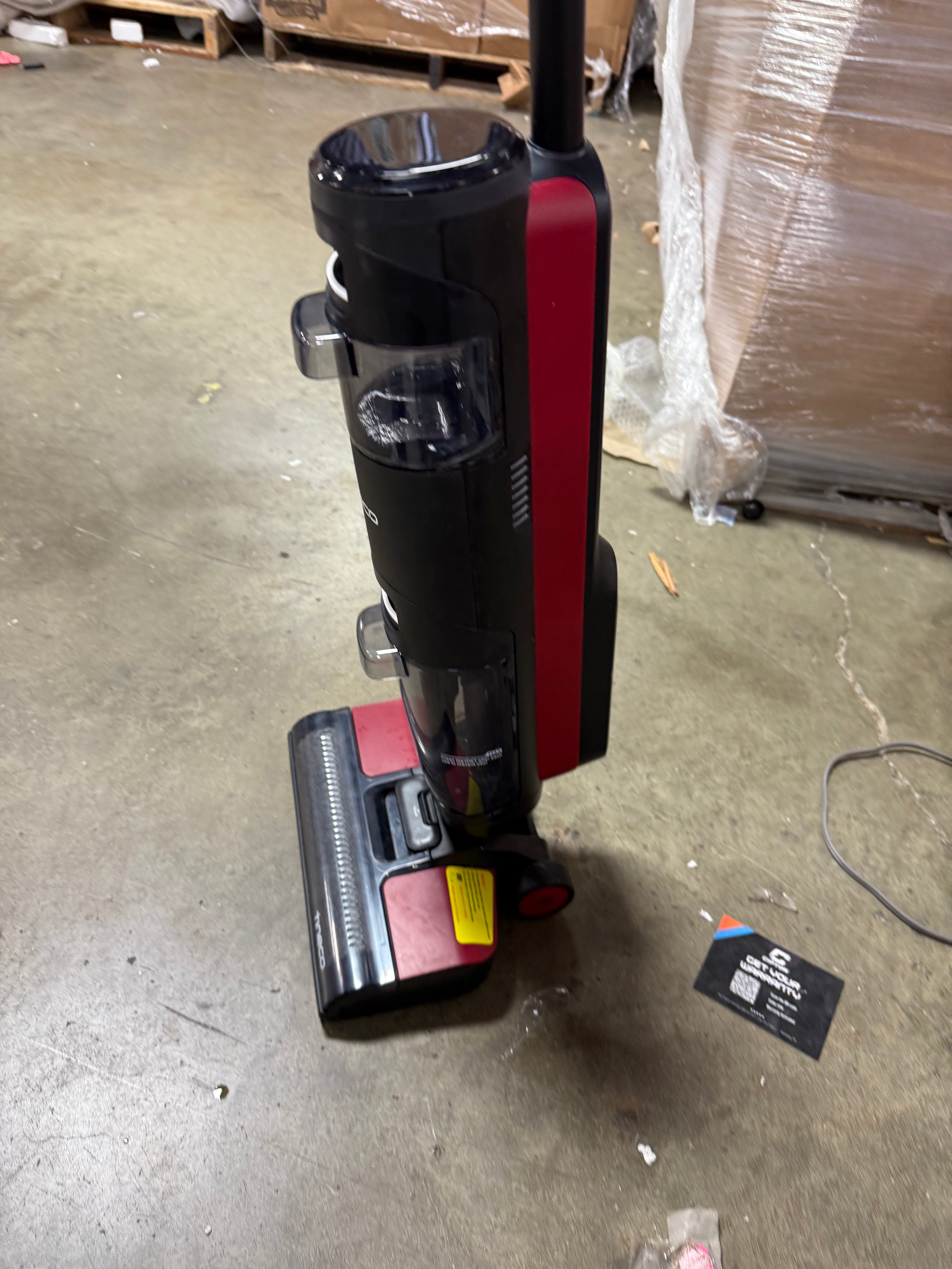Floor One S2 Plus - Cordless Smart Wet/Dry Vacuum Cleaner and Hard Floor Washer: Self-Cleaning, Electric, Red