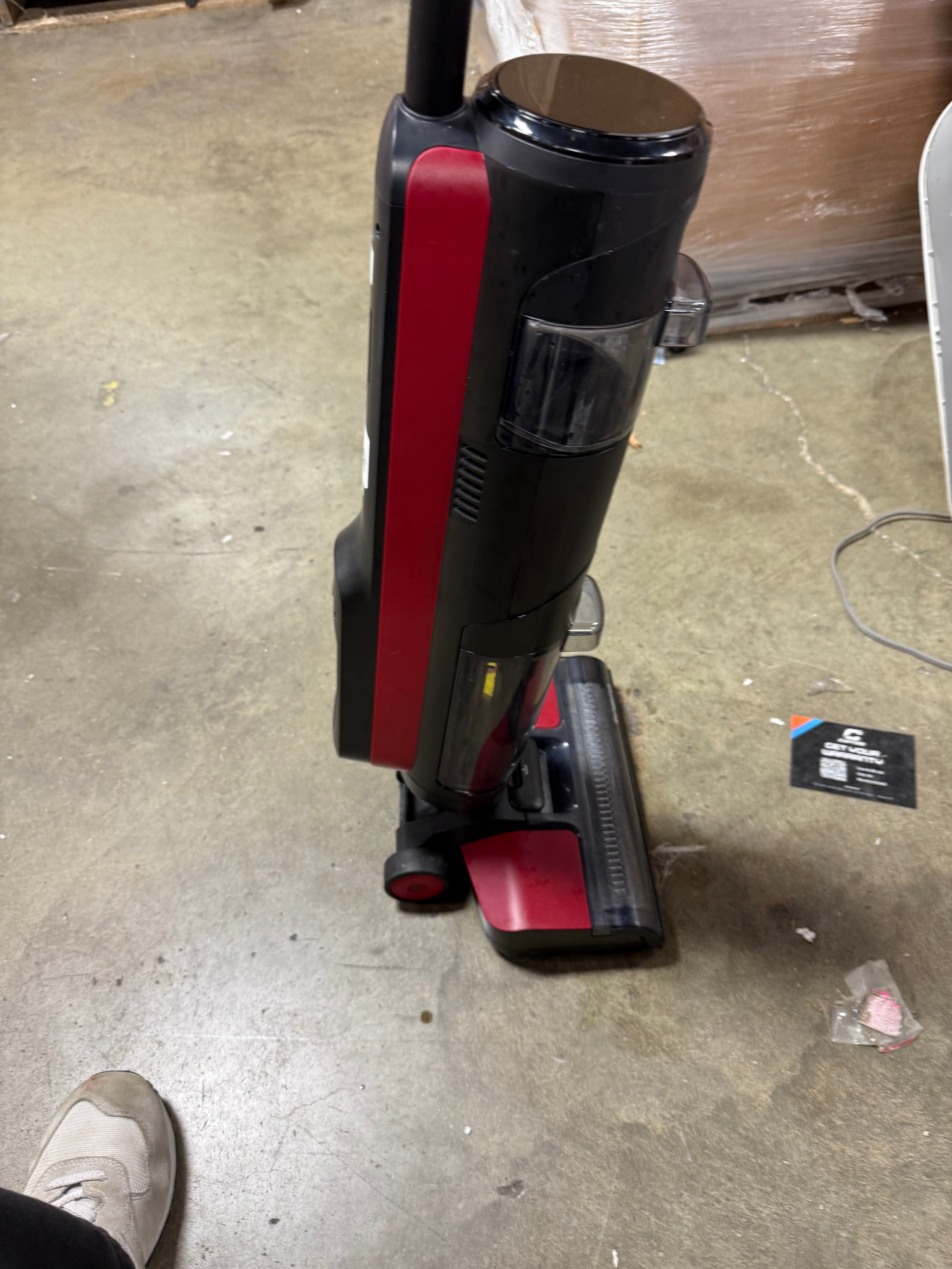 Floor One S2 Plus - Cordless Smart Wet/Dry Vacuum Cleaner and Hard Floor Washer: Self-Cleaning, Electric, Red