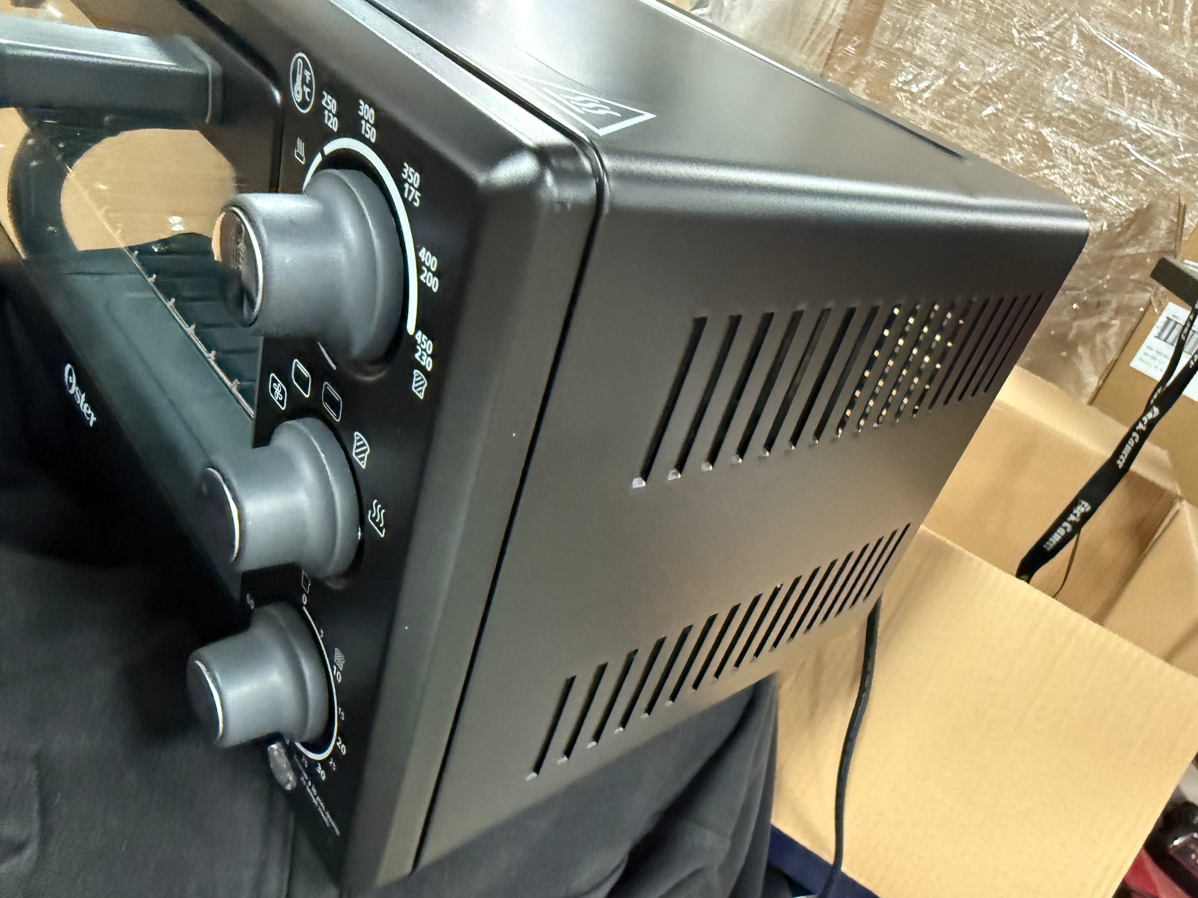 Toaster Oven With Air Fry Matte Black: Convection, Steel, Includes Broiler Pan & Air Fry Basket