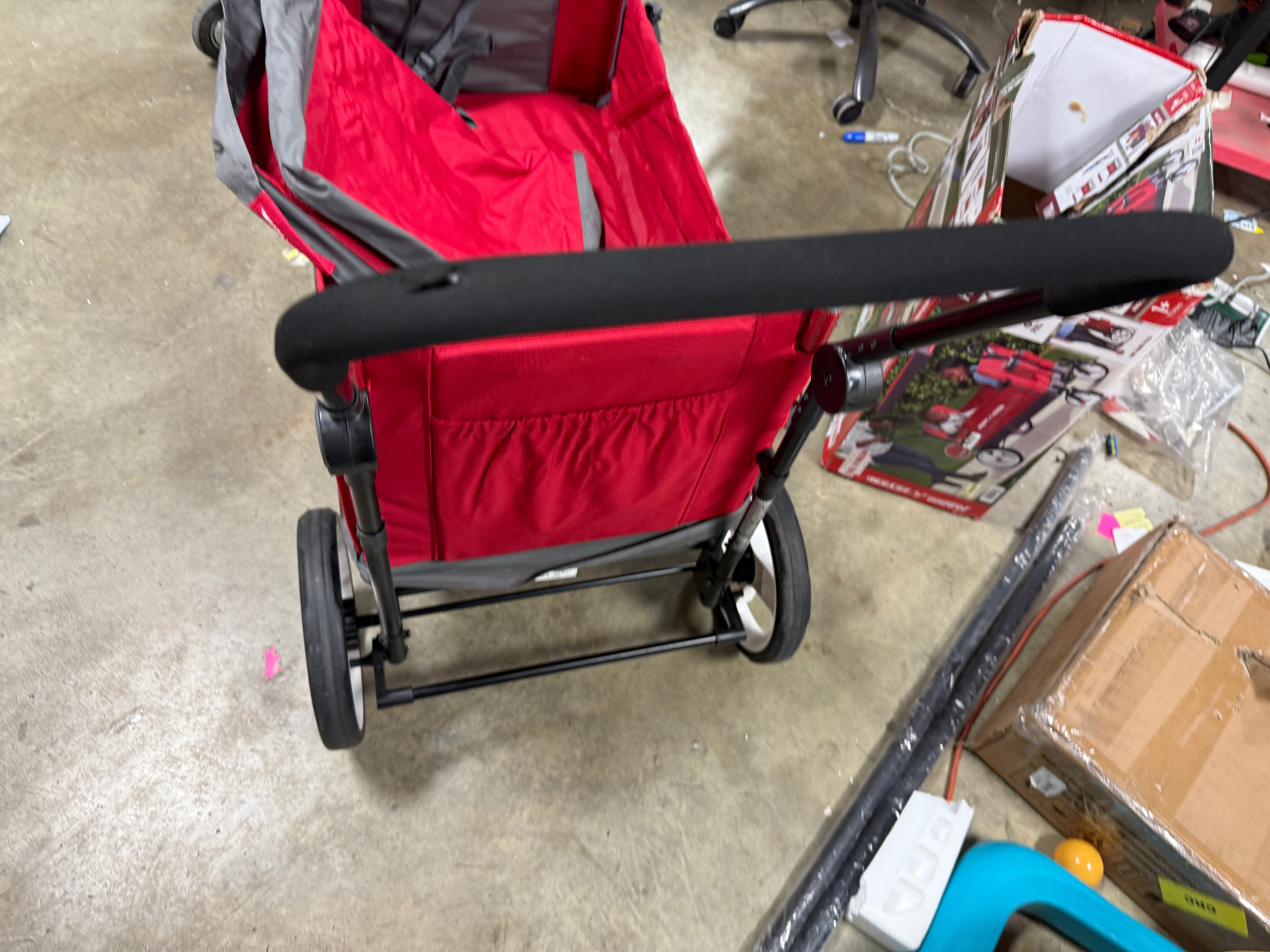 Convertible Kid and Cargo Stroller Wagon with Canopy