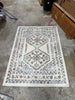 Washable Distressed Persian Accent Rug Cream 4'x5'5