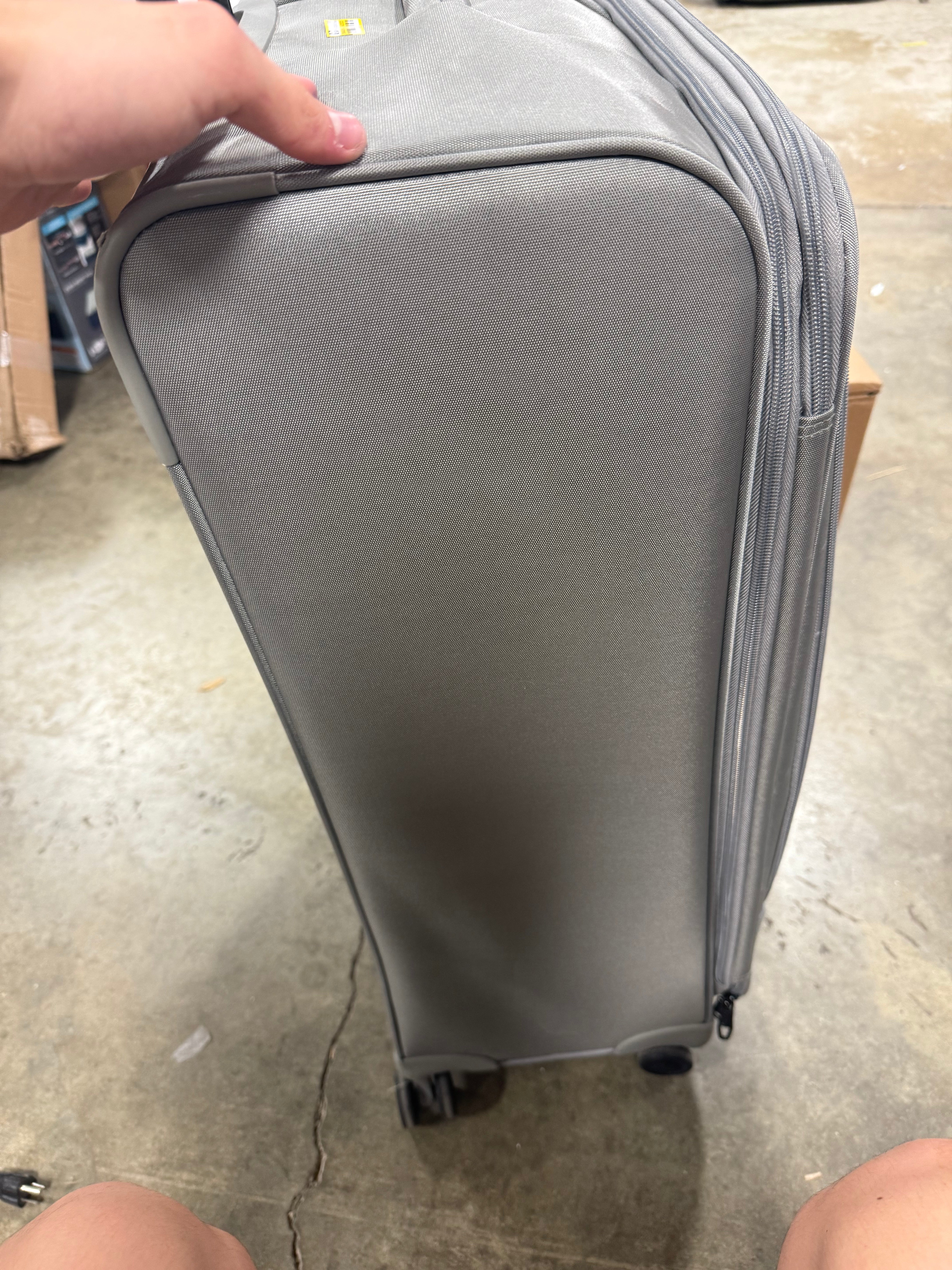 Checklite Softside Large Checked Suitcase - Gray