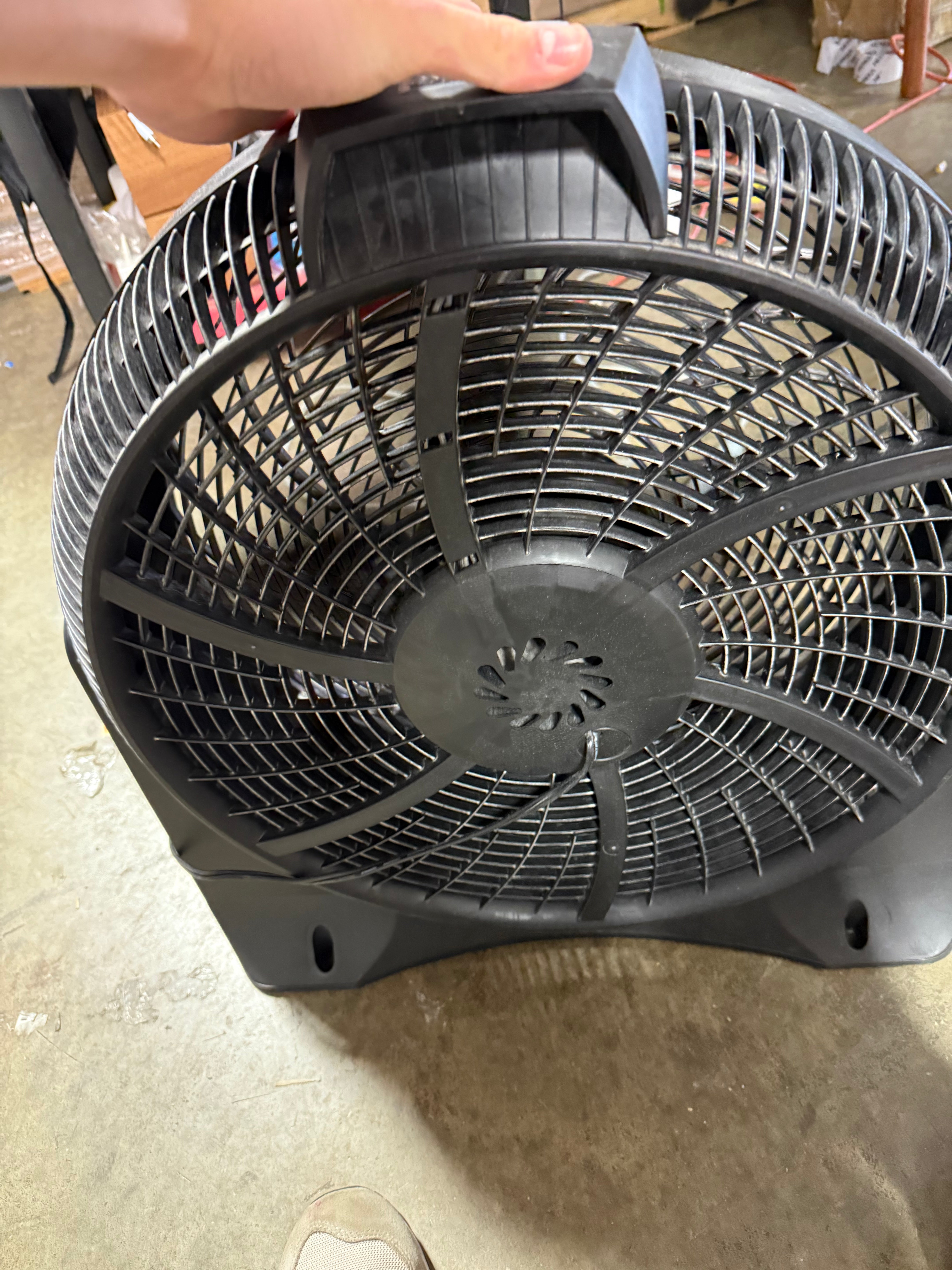 Floor Cyclone Fan without Remote: Adjustable Tilt, Wall Mountable, 3-Speed, Indoor Use, Black