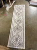 Washable Distressed Persian Accent Rug Cream - 2'x7' Runner