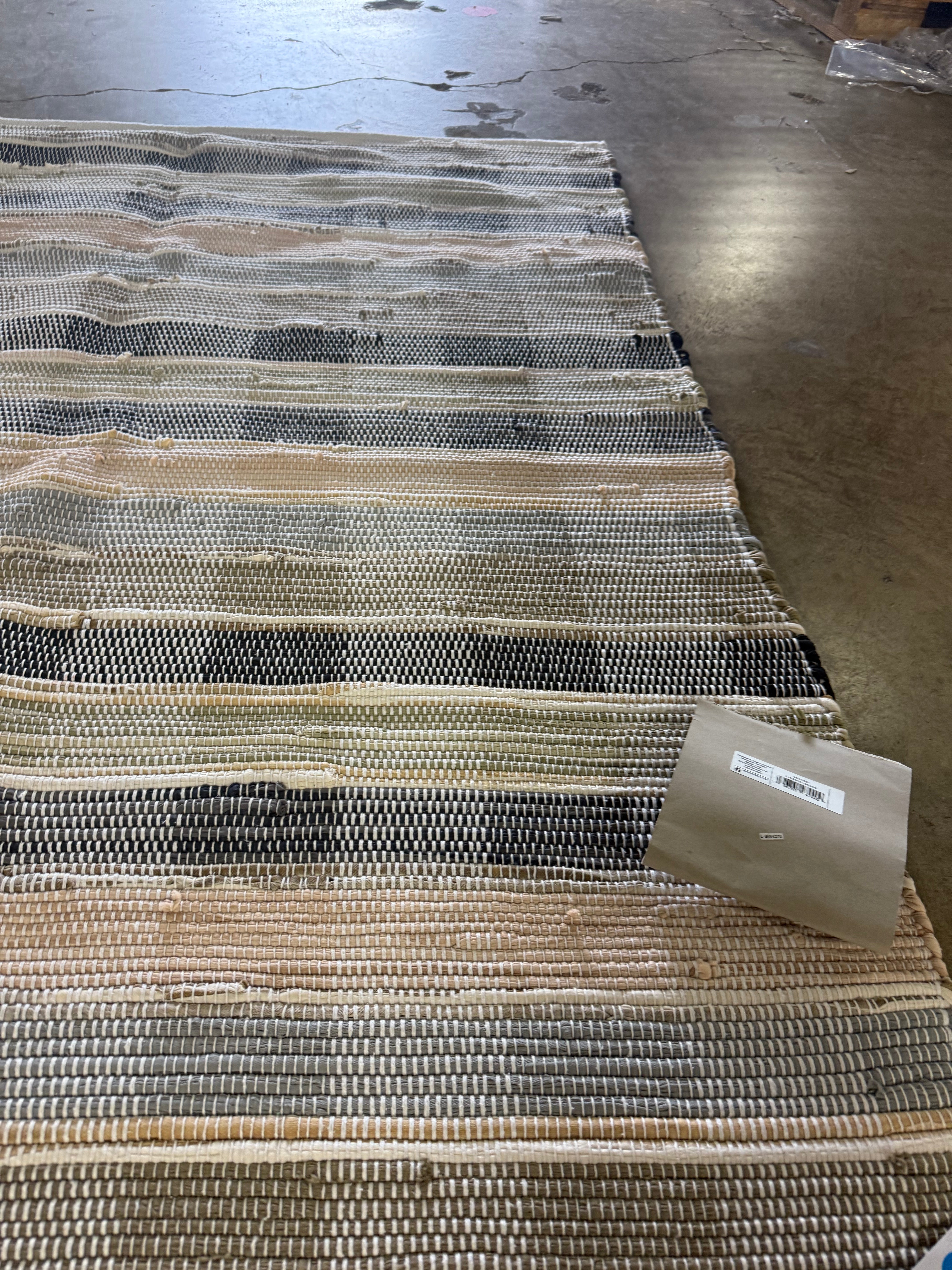 Check Striped Chindi Handwoven Area Rug 4'x5'6"