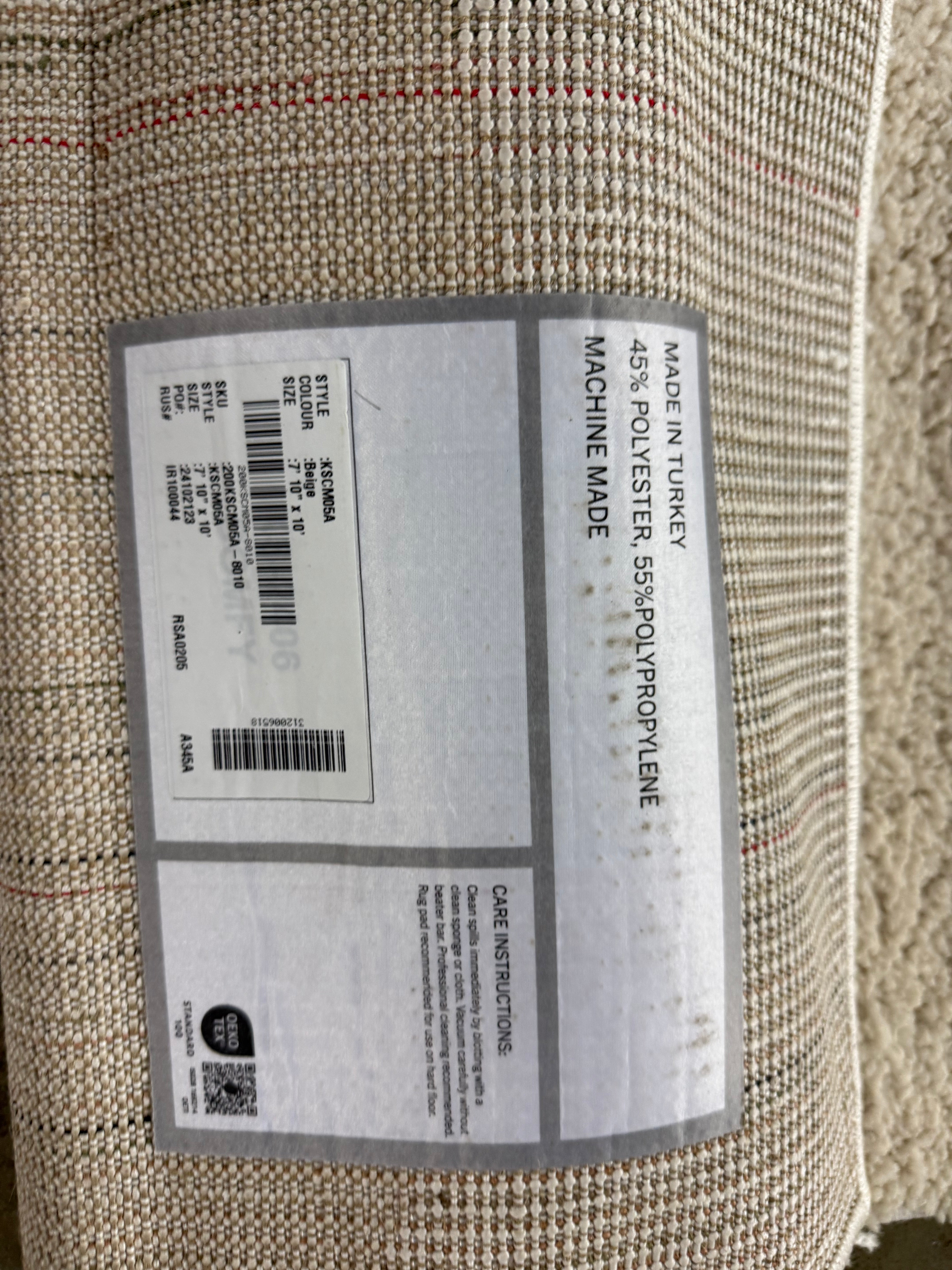 Gloria Abstract Shag Area Rug 7'10"x10'