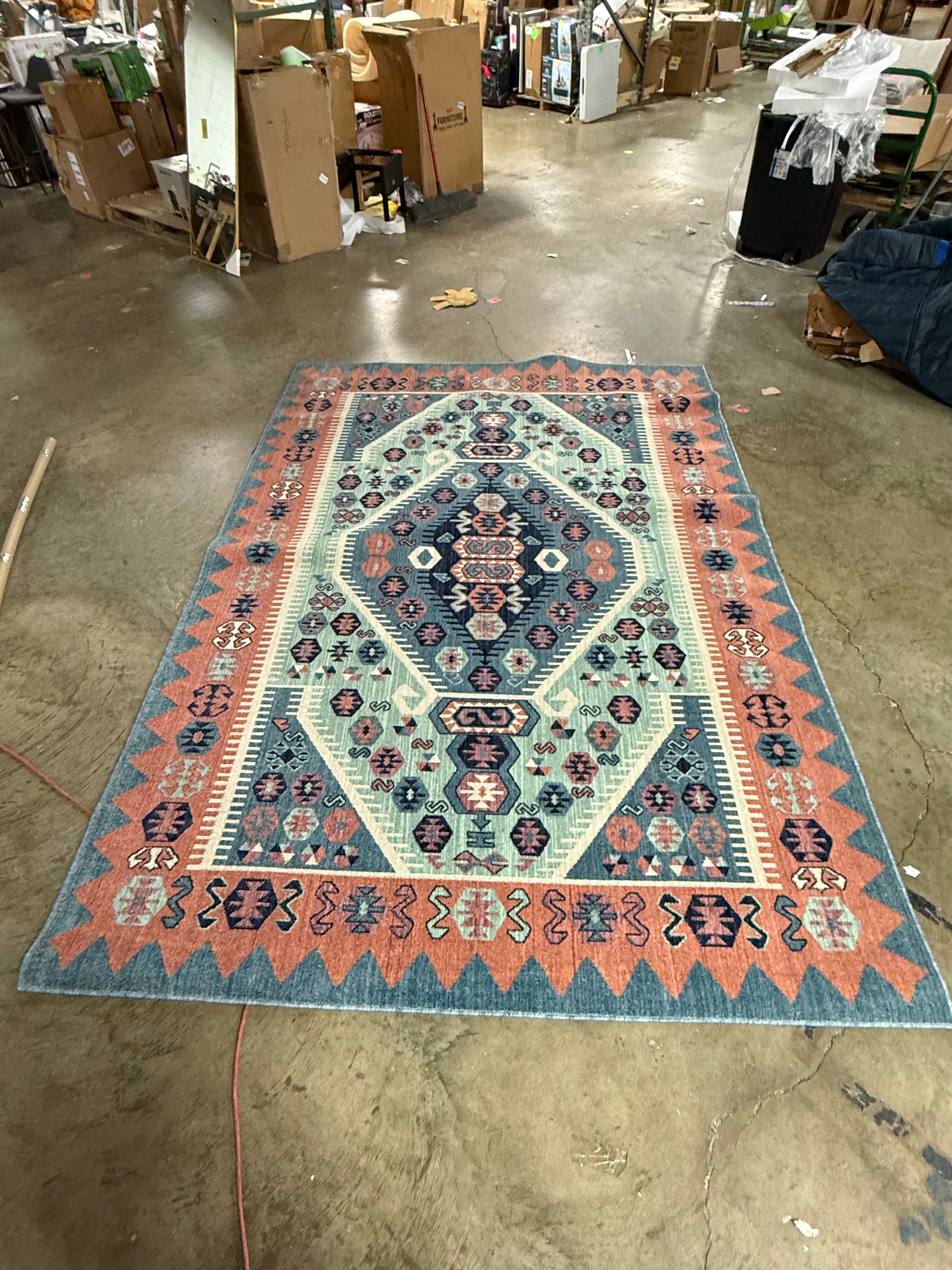 Buttercup Diamond Vintage Persian Woven Rug - 7'X10'