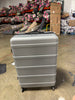 1-Piece Hardside Checked Spinner Luggage - Silver