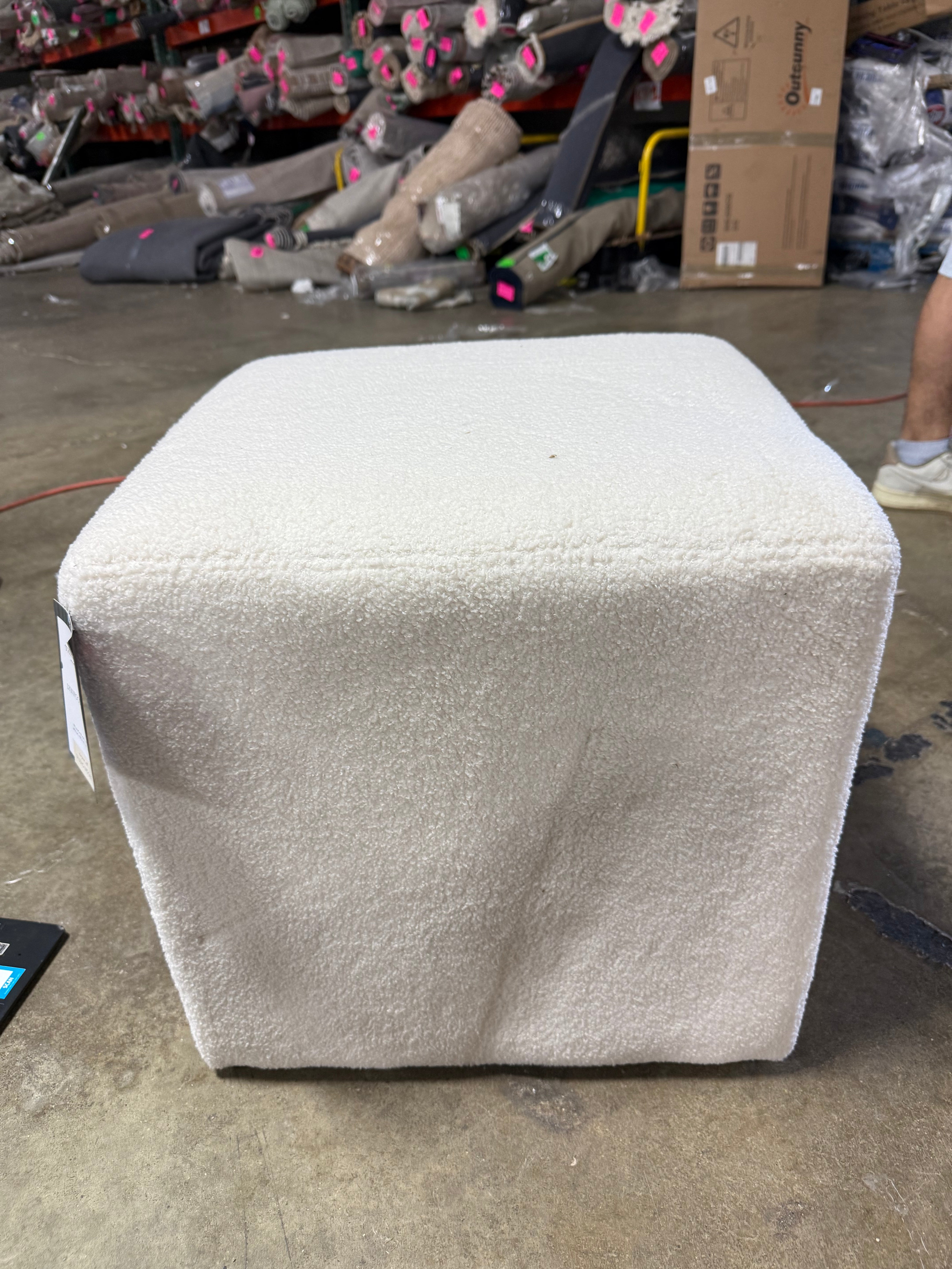 Lynwood Square Upholstered Cube Ottoman