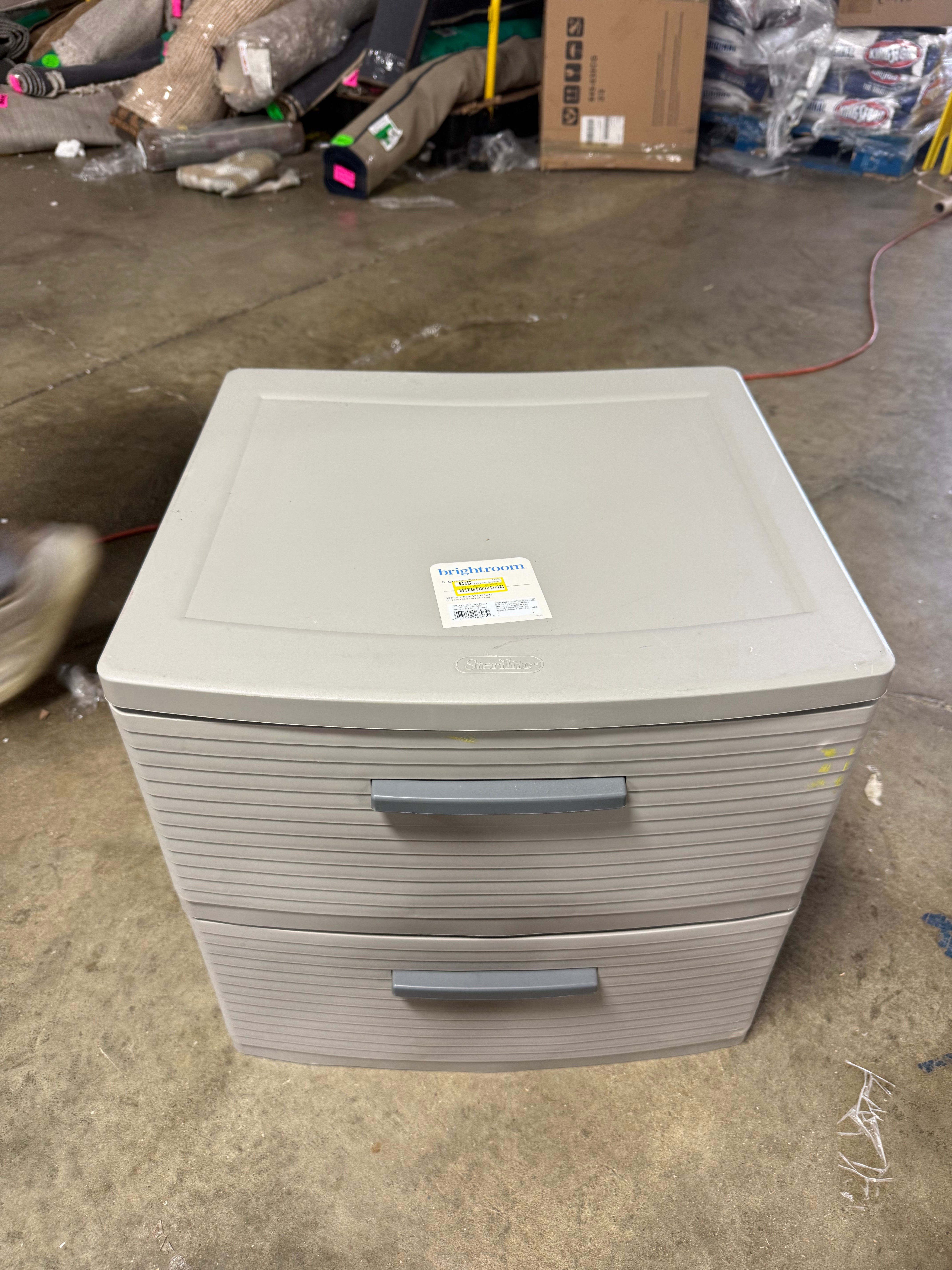 3 Drawer Storage Cabinet Gray - Plastic Utility Storage Drawers, Universal Organization, No Assembly Required