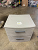 3 Drawer Storage Cabinet Gray - Plastic Utility Storage Drawers, Universal Organization, No Assembly Required
