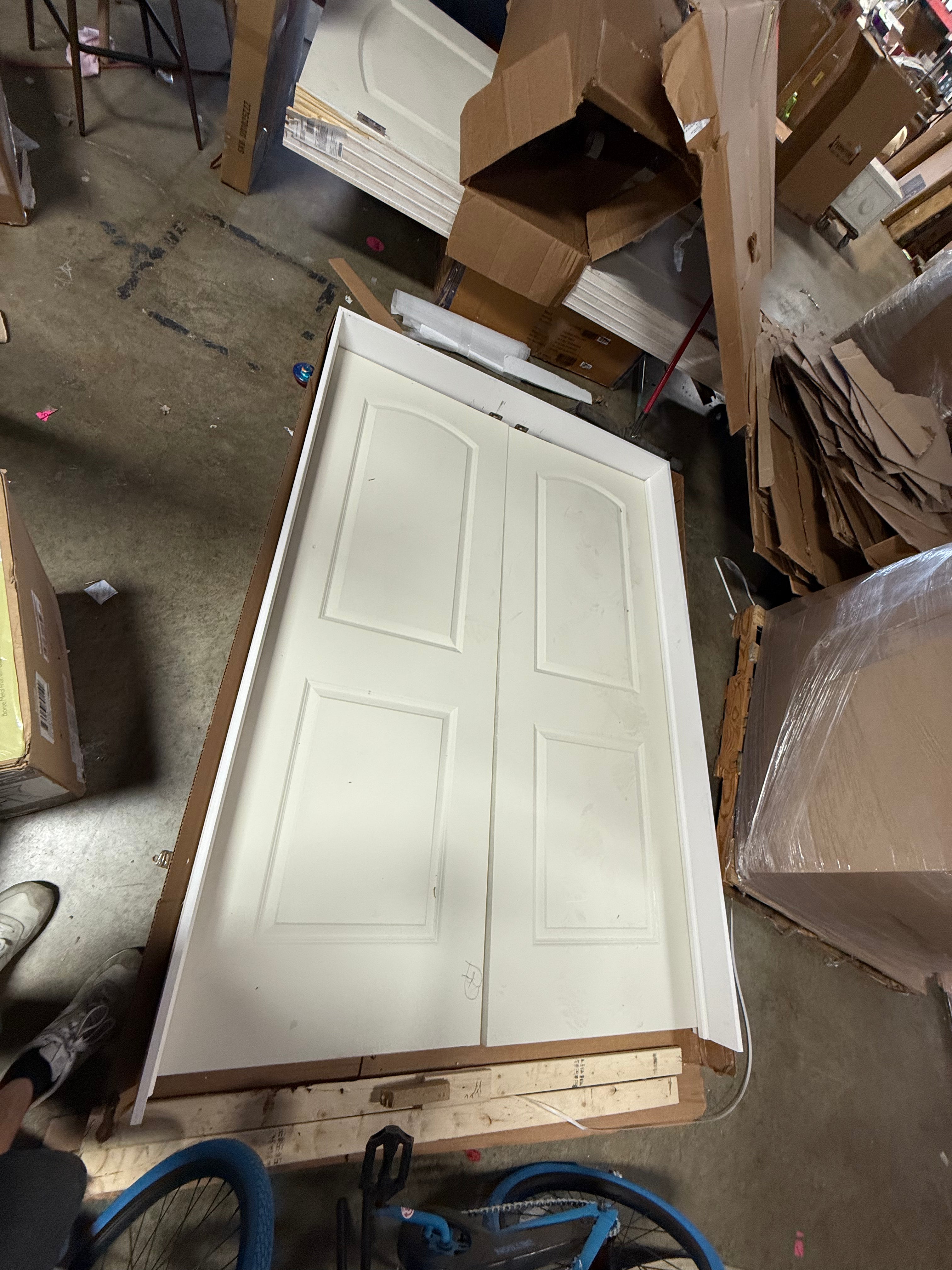 Molded Interior Door Solid + Manufactured Wood Paneled Prehung Door