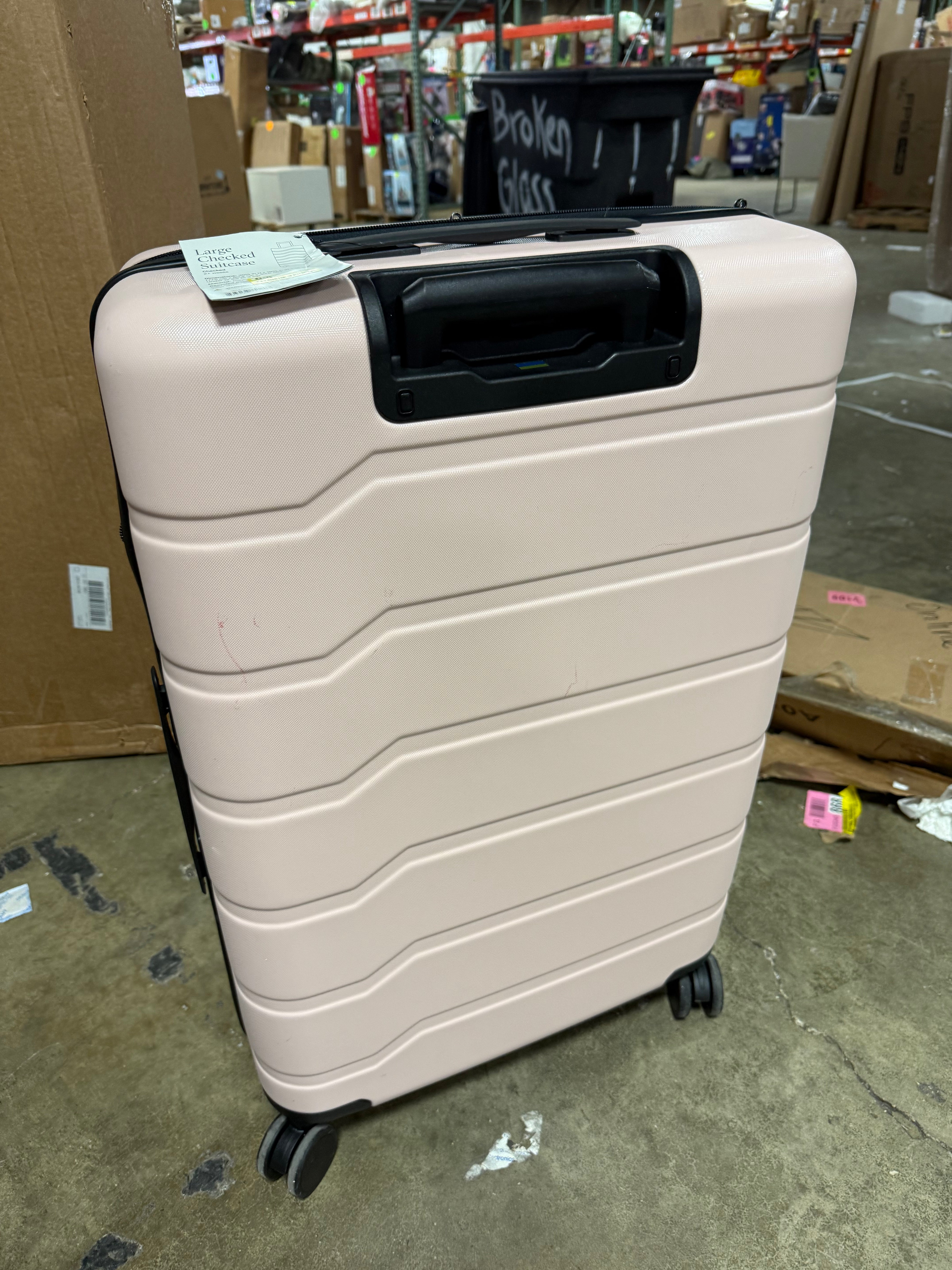 Hardside Large Checked Spinner Suitcase