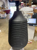 Large Textured Ceramic Lamp Base Black